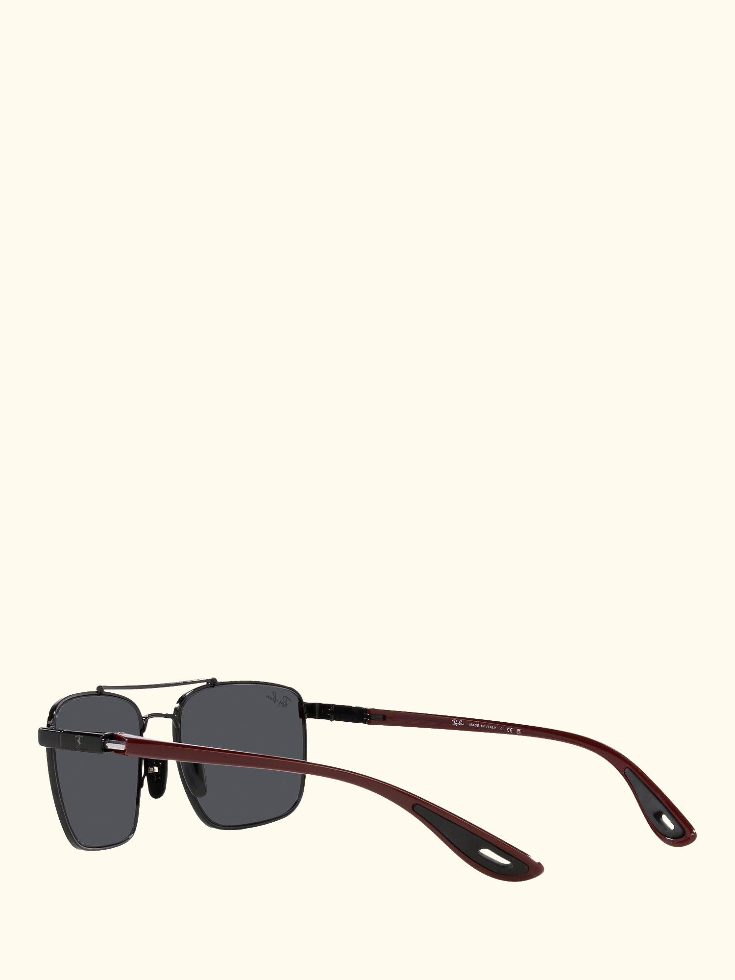RB3715M Scuderia Ferrari Men's Square Sunglasses, Black/Grey