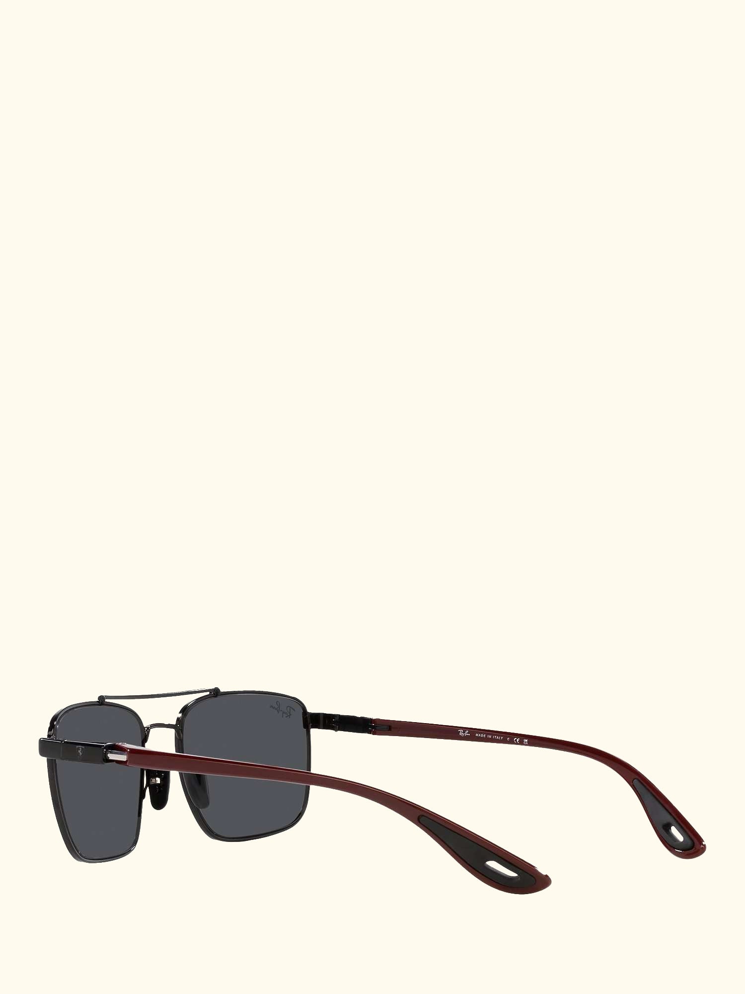 RB3715M Scuderia Ferrari Men's Square Sunglasses, Black/Grey