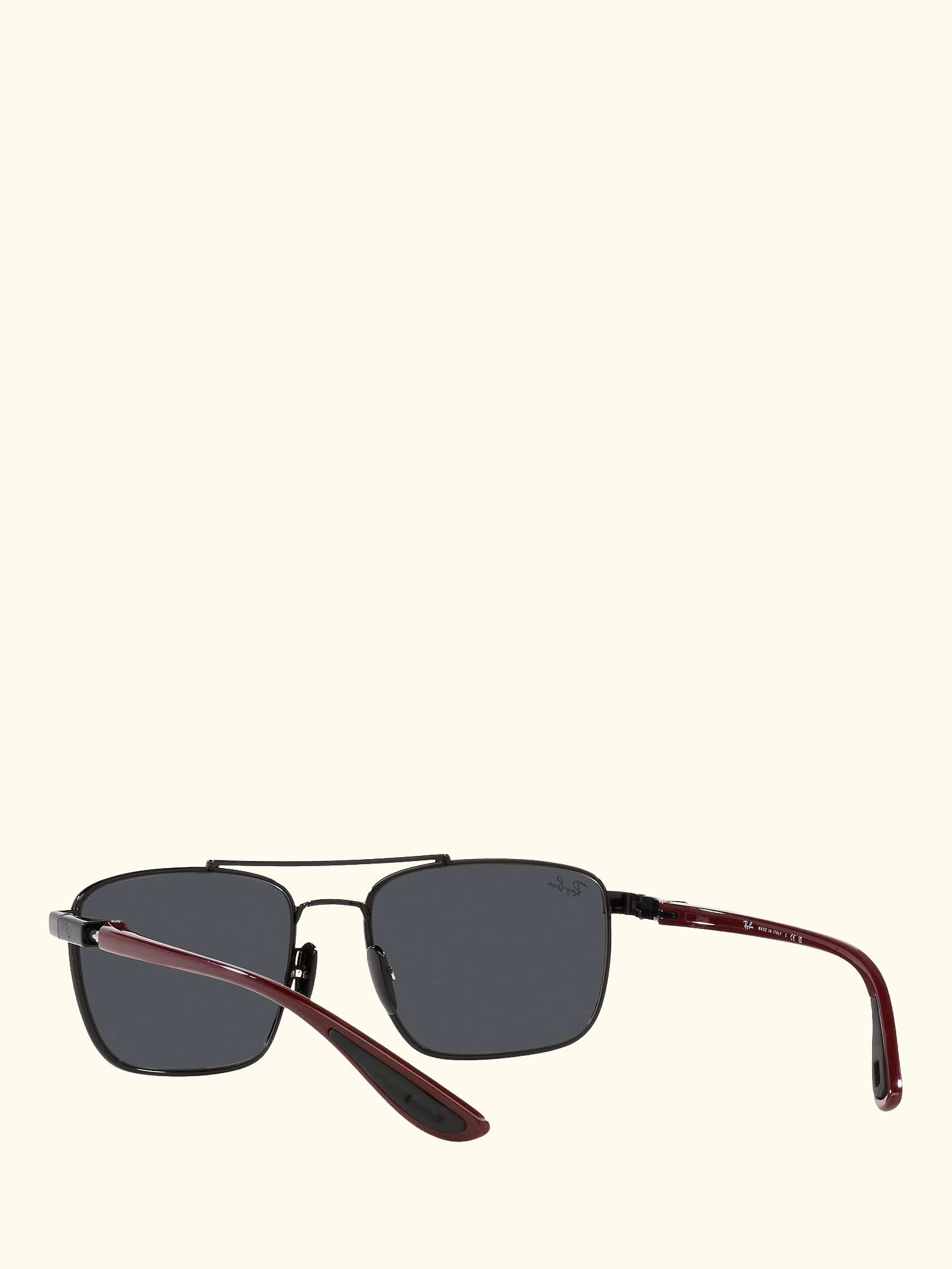 RB3715M Scuderia Ferrari Men's Square Sunglasses, Black/Grey