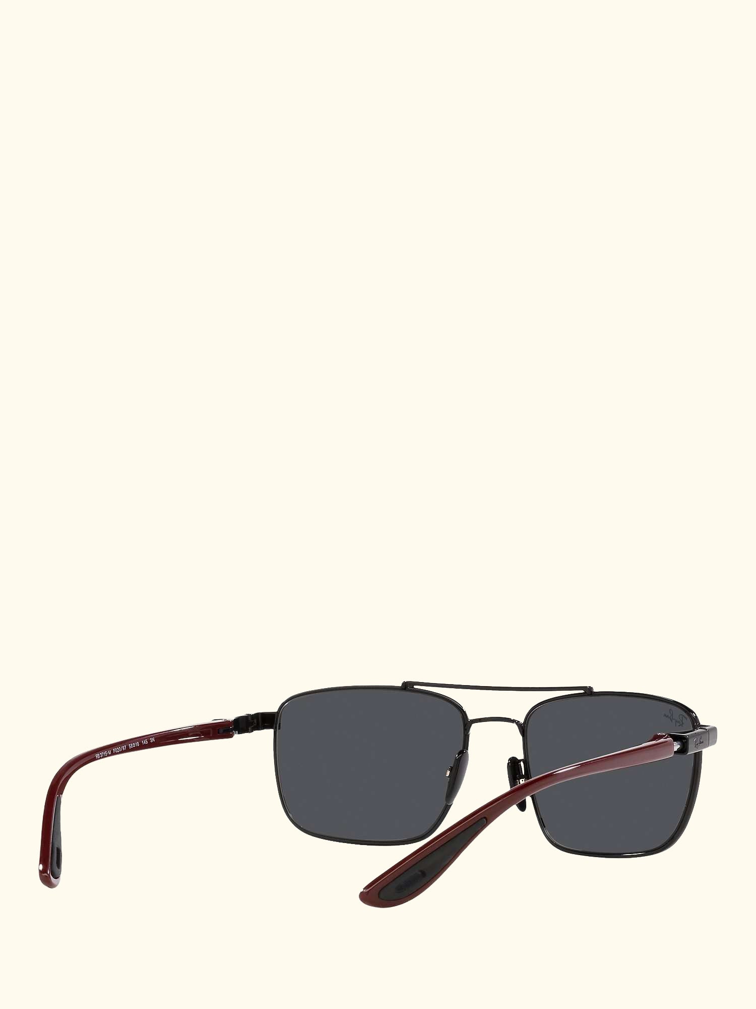 RB3715M Scuderia Ferrari Men's Square Sunglasses, Black/Grey