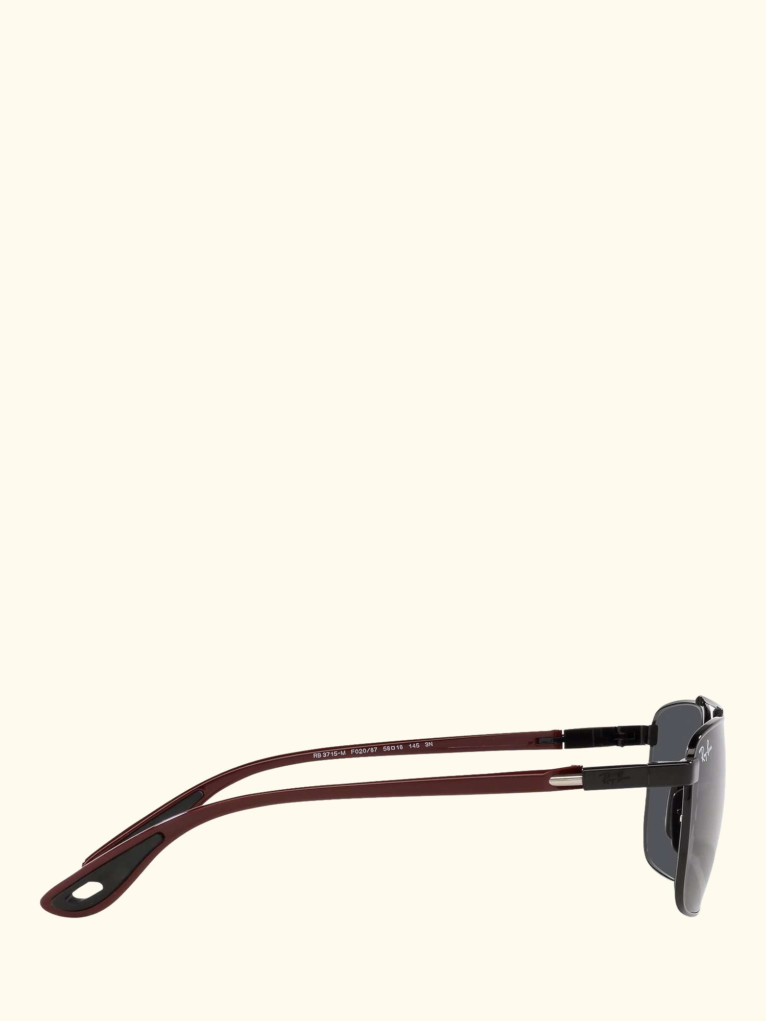 RB3715M Scuderia Ferrari Men's Square Sunglasses, Black/Grey