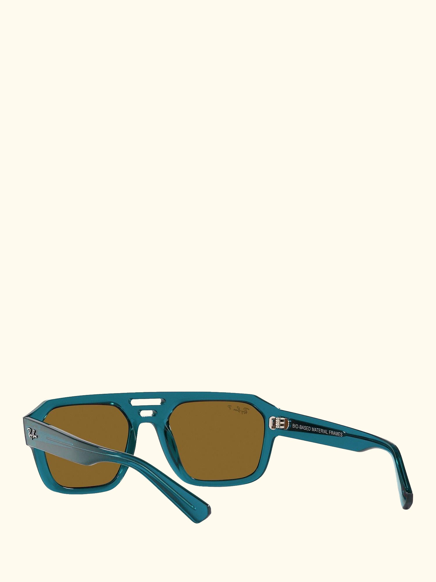 RB4397 Men's Corrigan Polarised Irregular Sunglasses, Transparent Blue