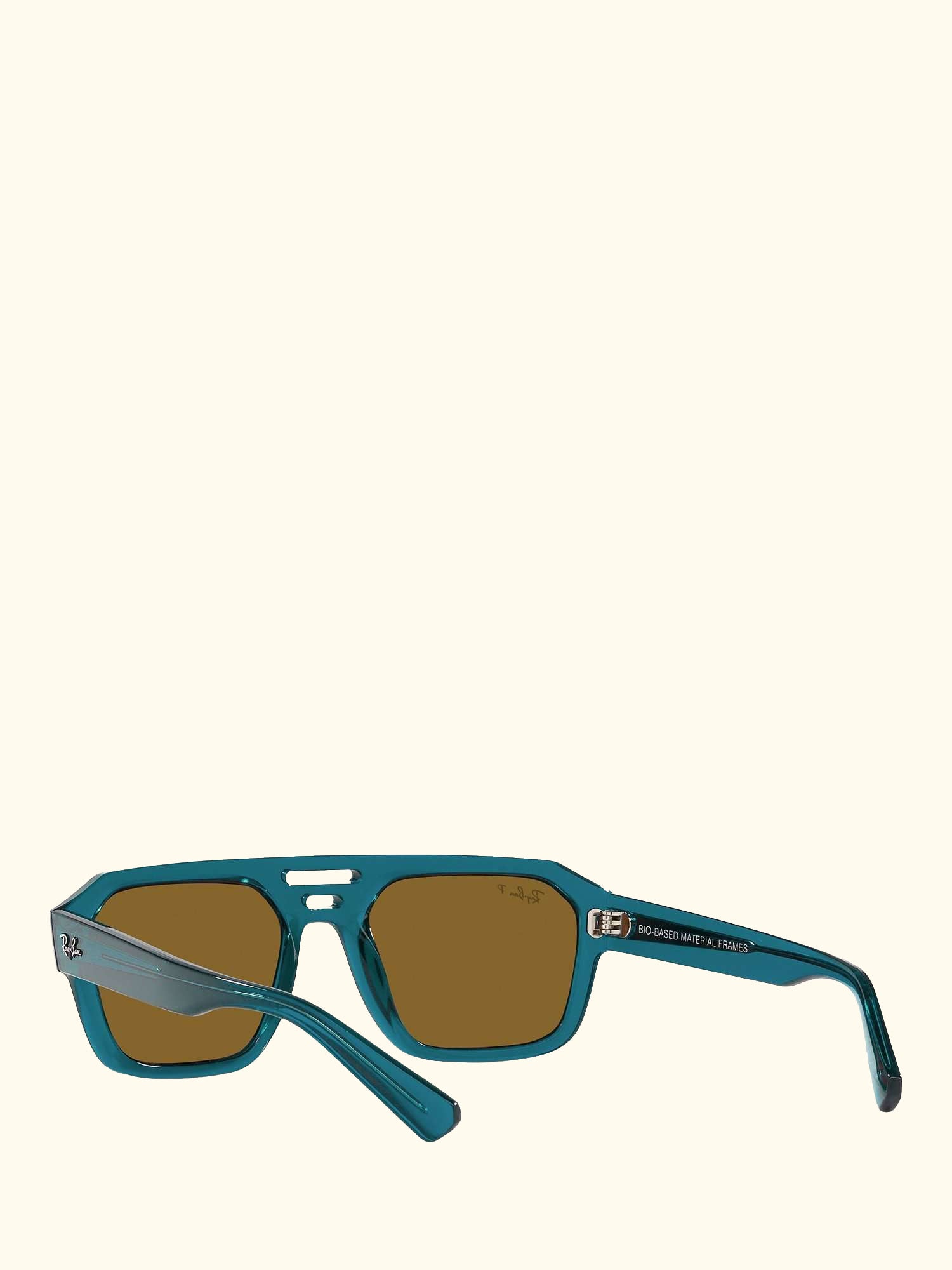 RB4397 Men's Corrigan Polarised Irregular Sunglasses, Transparent Blue