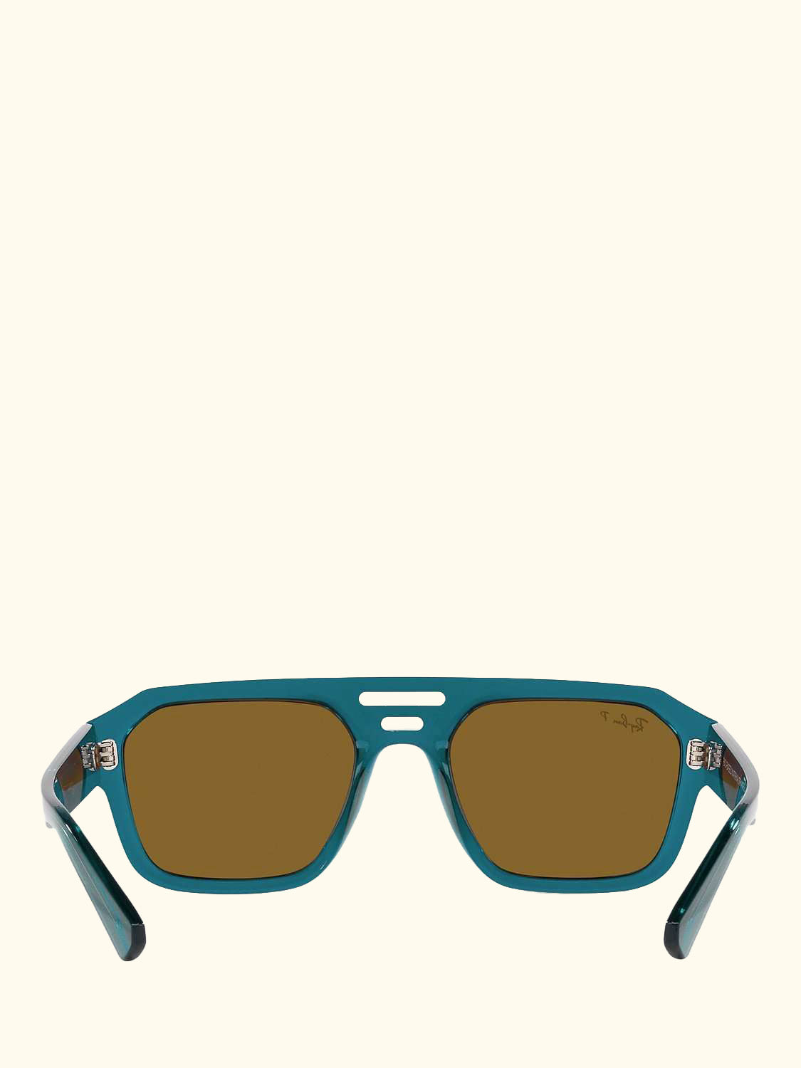 RB4397 Men's Corrigan Polarised Irregular Sunglasses, Transparent Blue