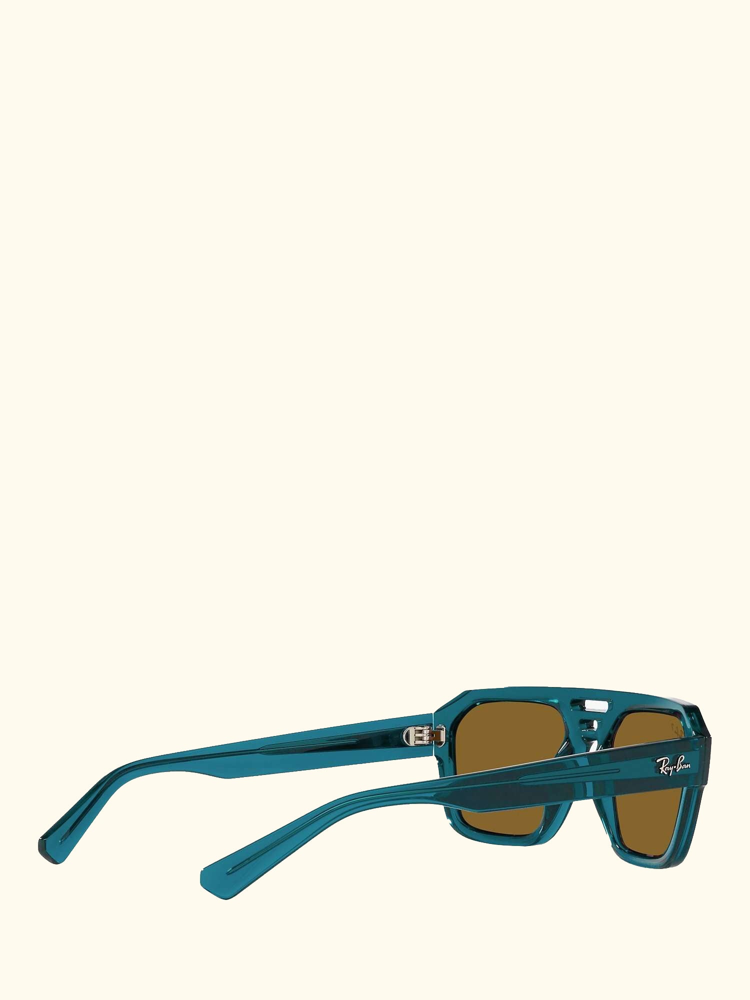 RB4397 Men's Corrigan Polarised Irregular Sunglasses, Transparent Blue