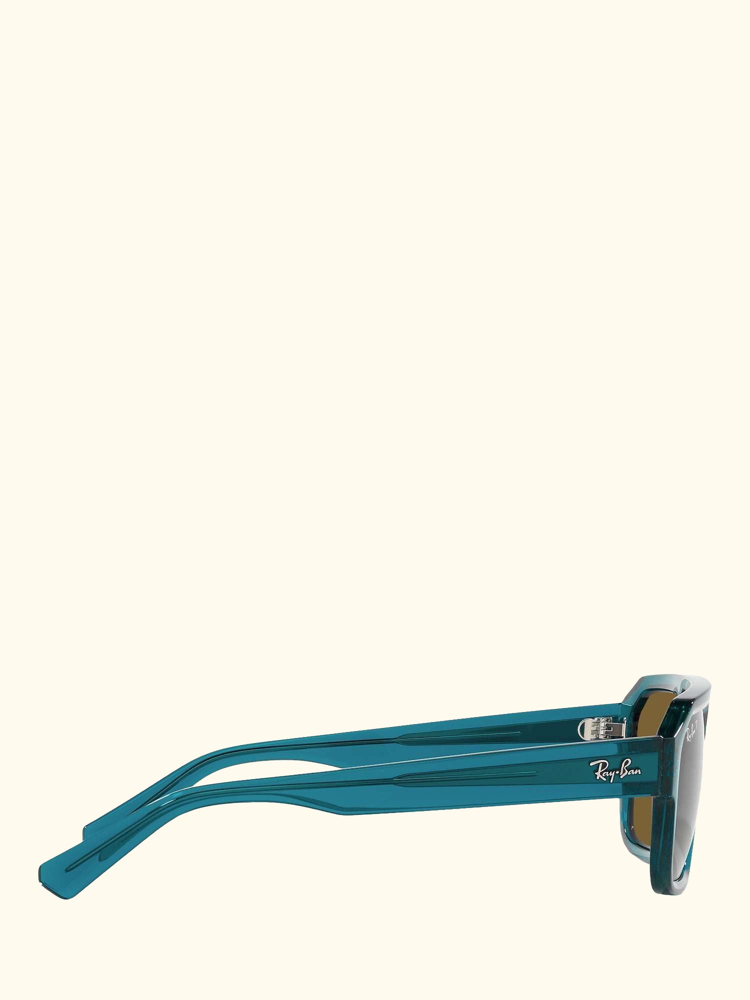 RB4397 Men's Corrigan Polarised Irregular Sunglasses, Transparent Blue
