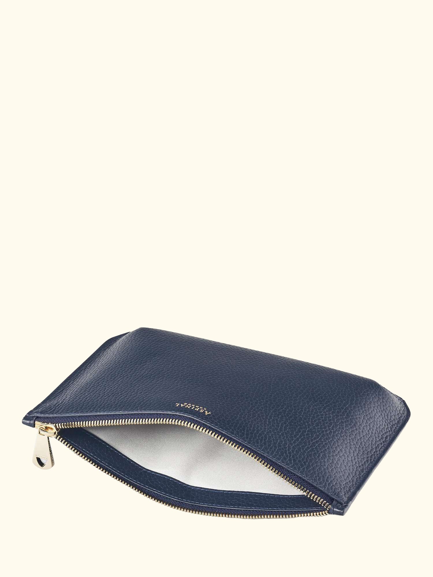 Large Ella Pebble Grain Leather Pouch
