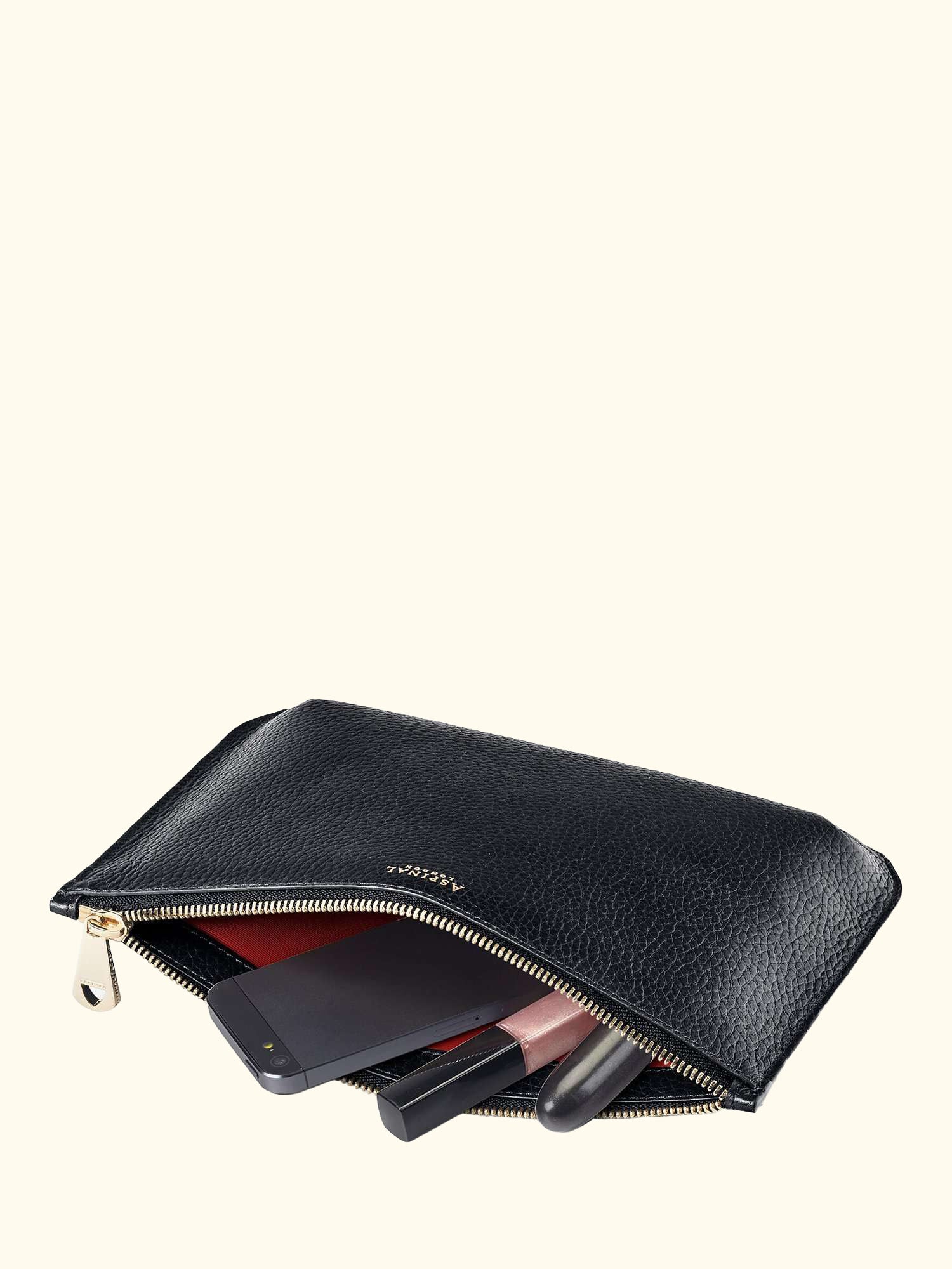 Large Ella Pebble Grain Leather Pouch