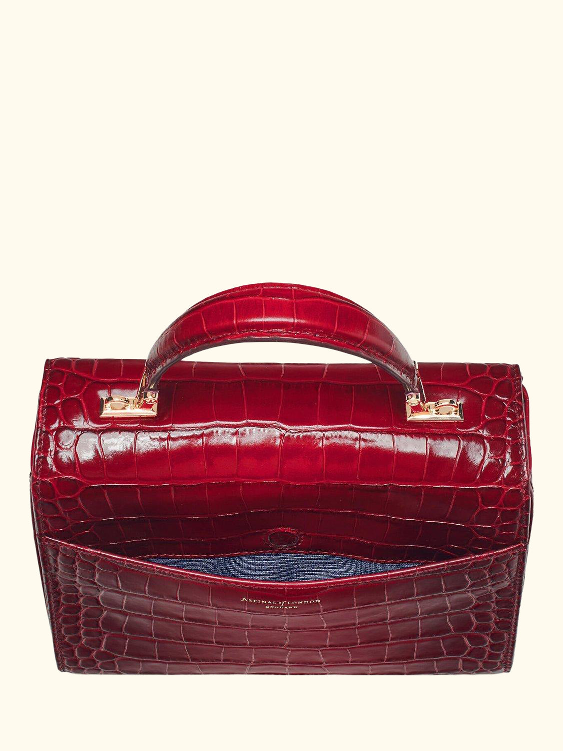 Mayfair Croc Effect Leather Cross Body Bag