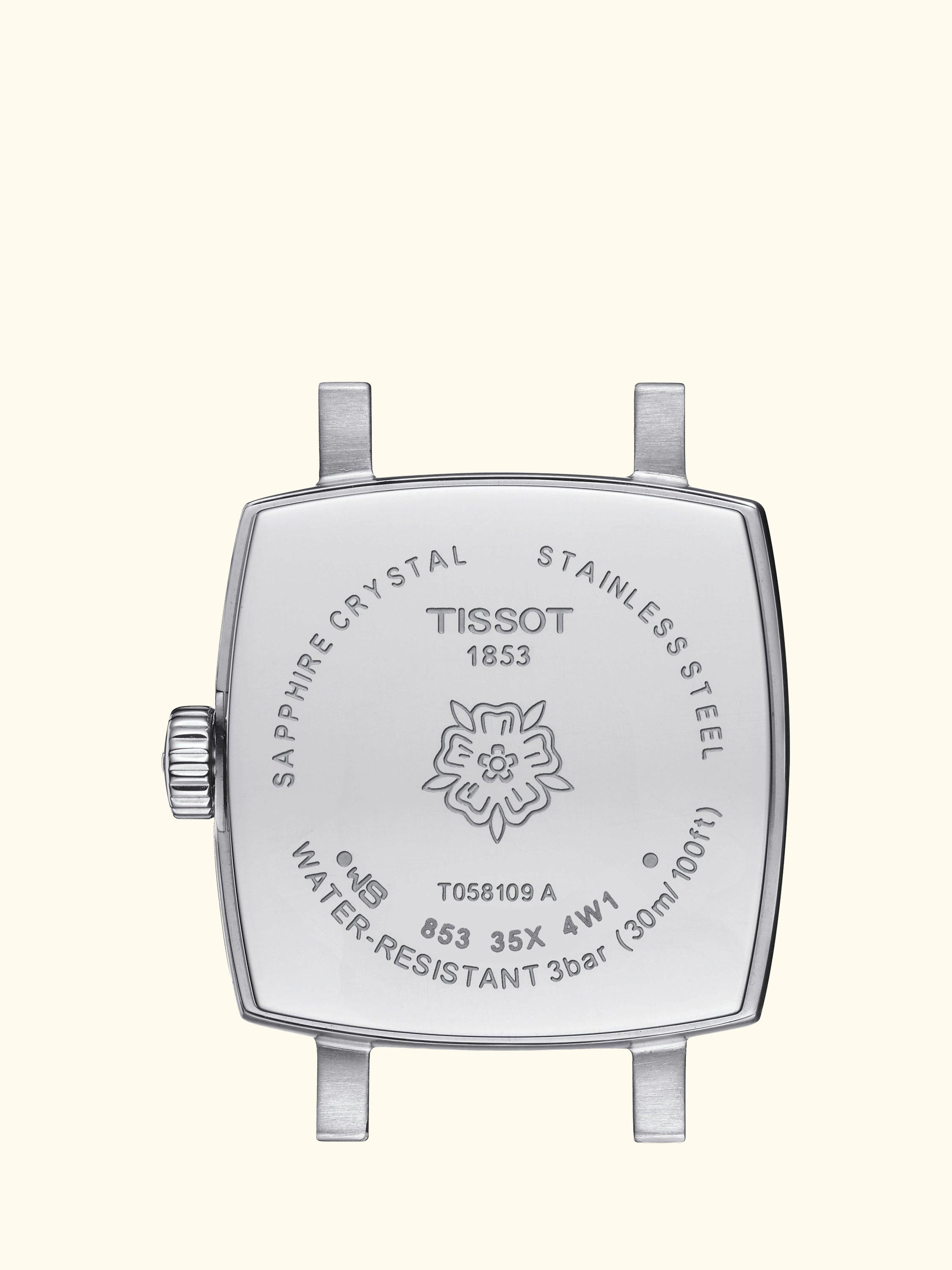 T0581091103601 Women's Lovely Square Bracelet Strap Watch, Silver
