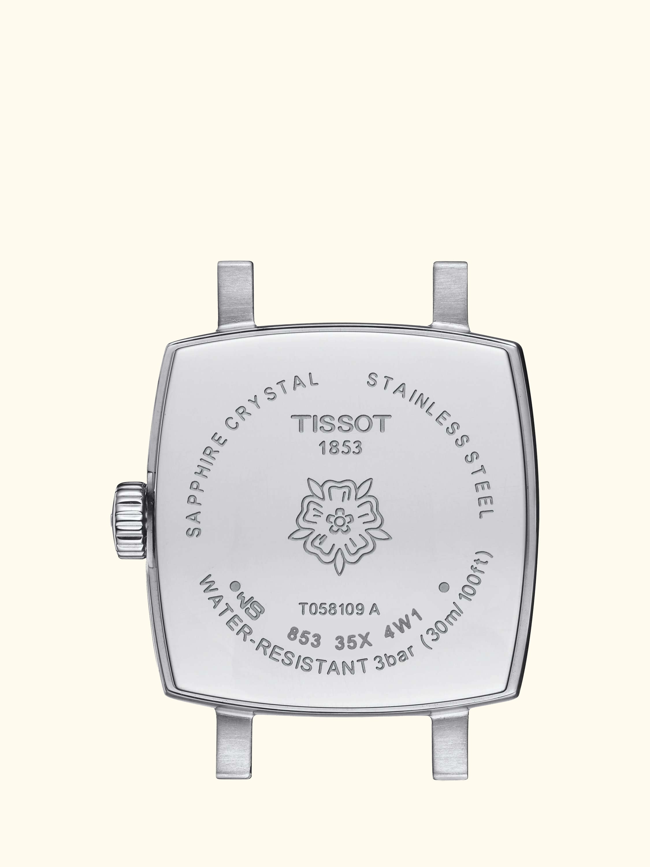 T0581091103601 Women's Lovely Square Bracelet Strap Watch, Silver