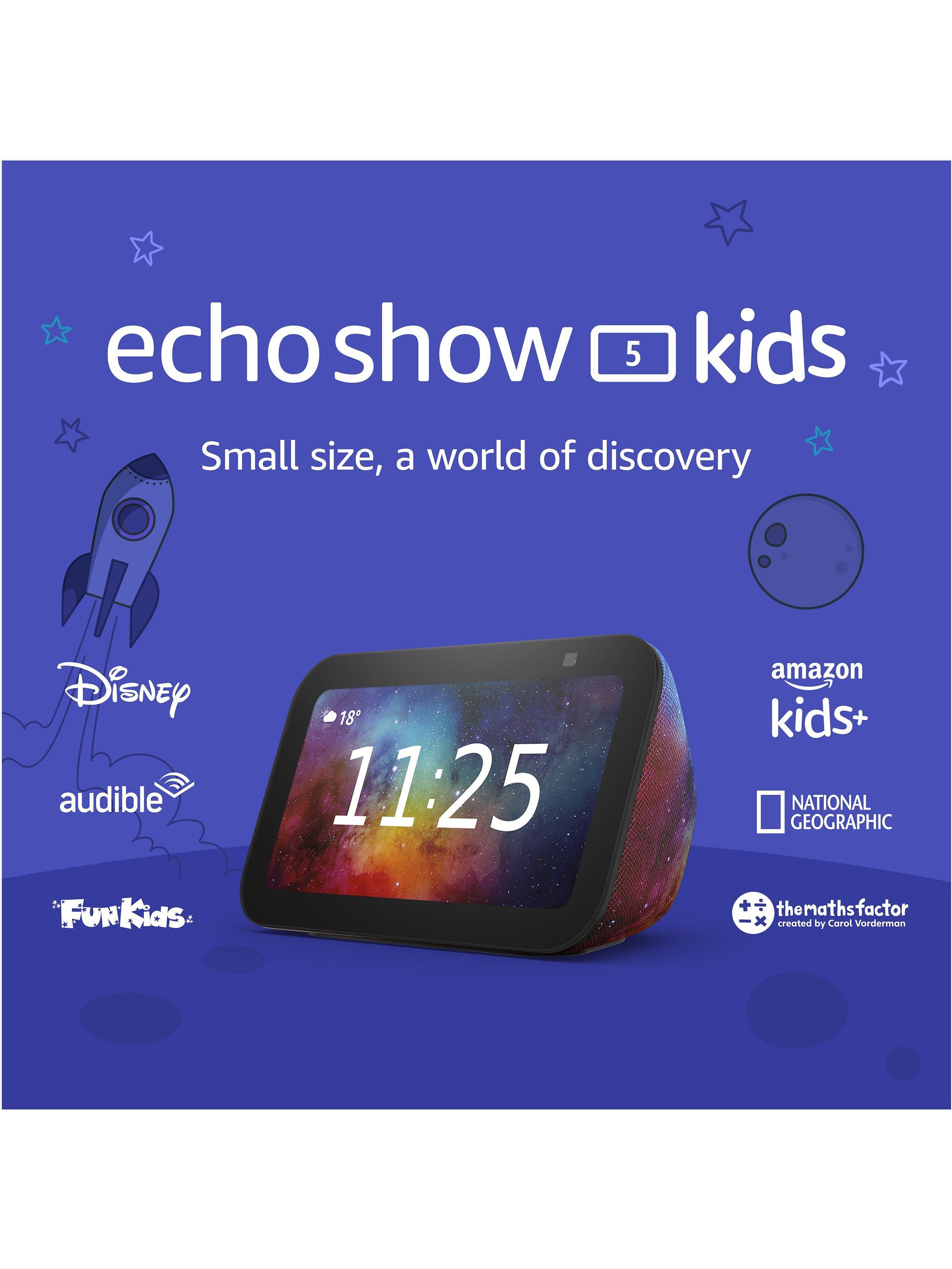 Echo Show 5 (3rd Gen) Kids Smart Speaker with 5.5" Screen, Alexa Voice Recognition & Parental Controls, Galaxy