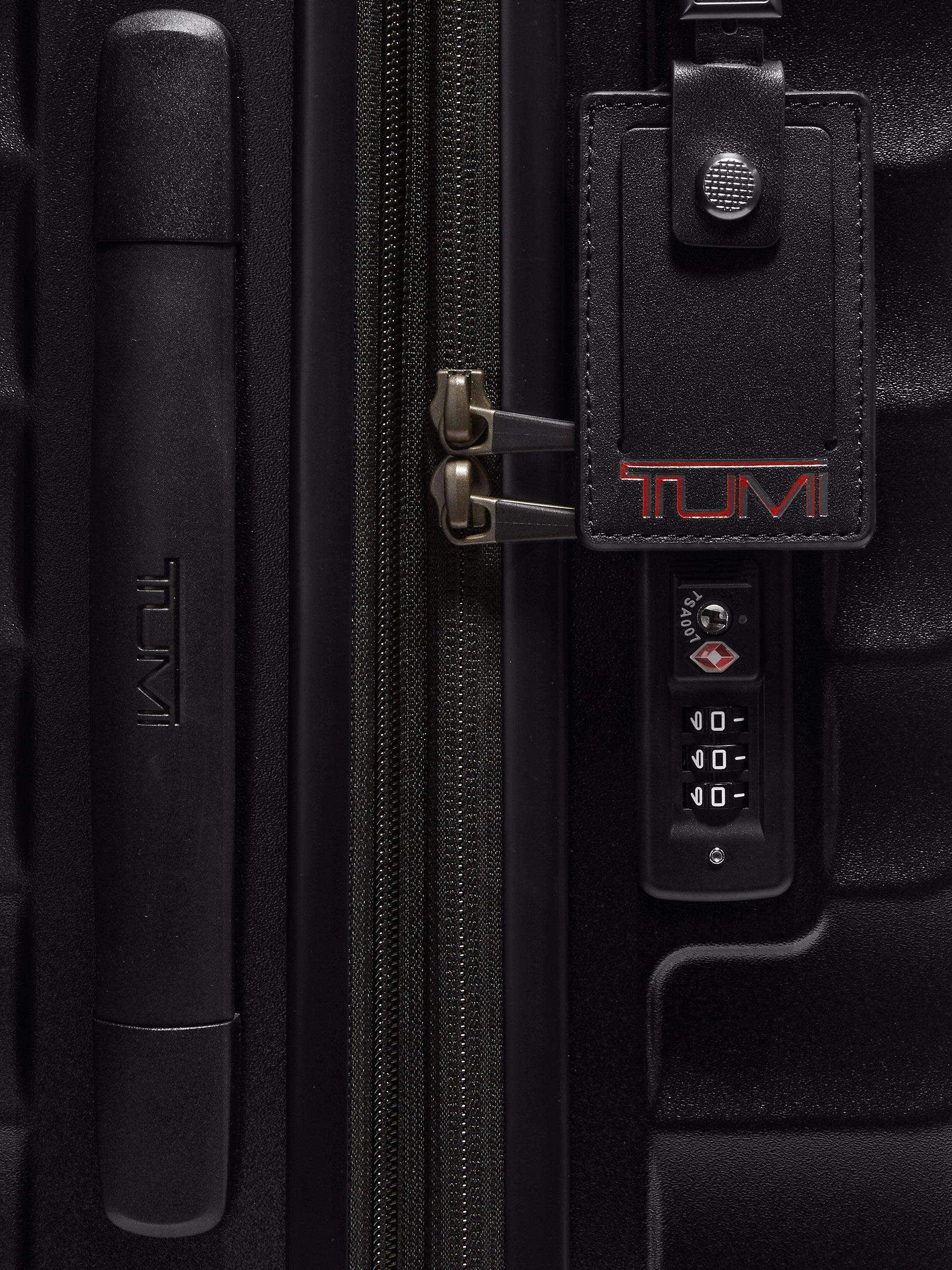 19 Degree International 55cm 4-Wheel Expandable Cabin Case, Black Texture