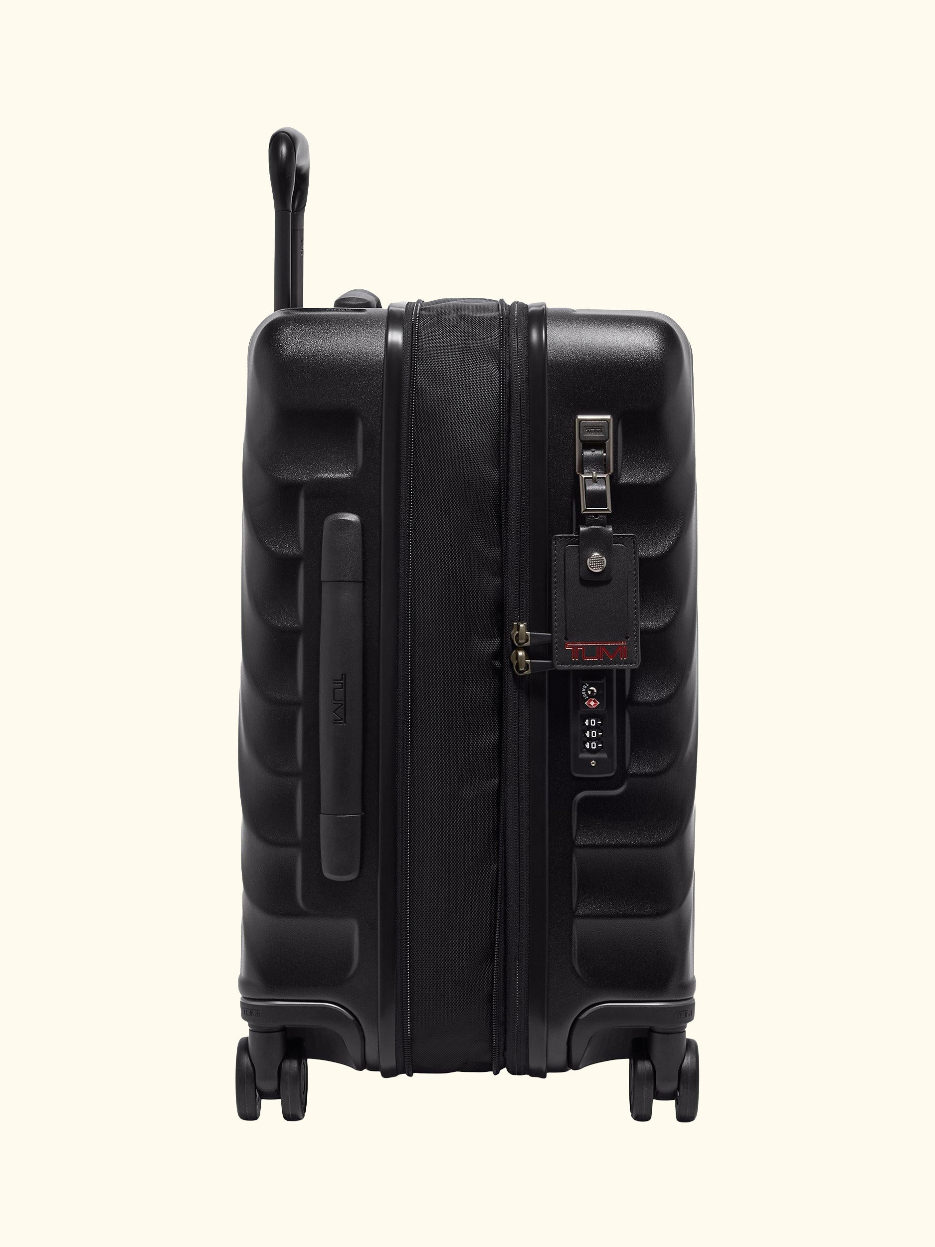 19 Degree International 55cm 4-Wheel Expandable Cabin Case, Black Texture
