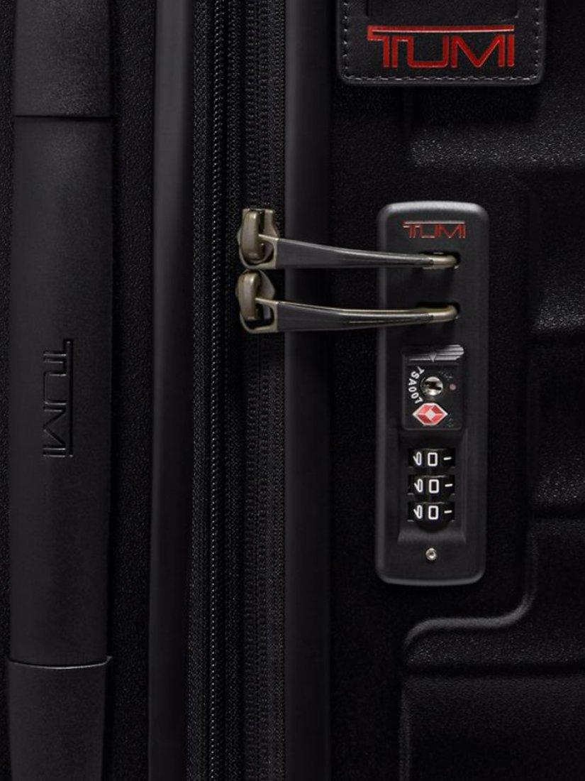 19 Degree Short Trip 66cm 4-Wheel Expandable Medium Suitcase, Black Texture