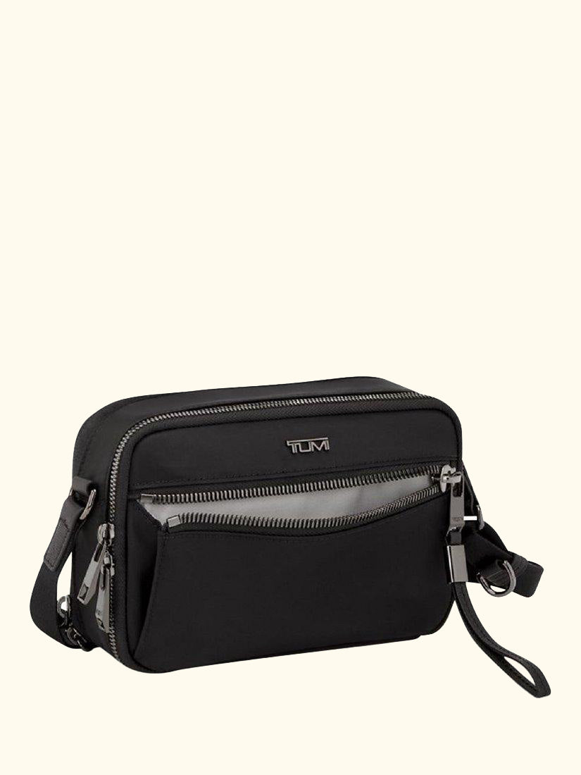 Voyageur Langley Crossbody Bag, Black/Gunmetal