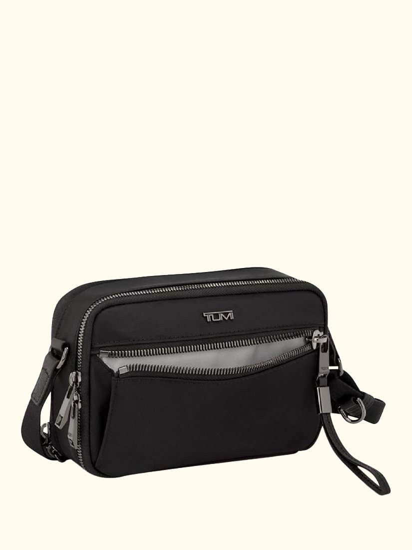 Voyageur Langley Crossbody Bag, Black/Gunmetal