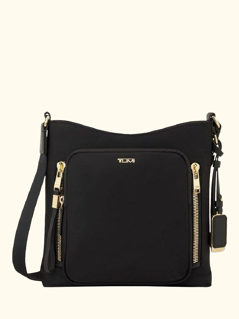 Voyageur Tyler Crossbody Bag, Black/Gold