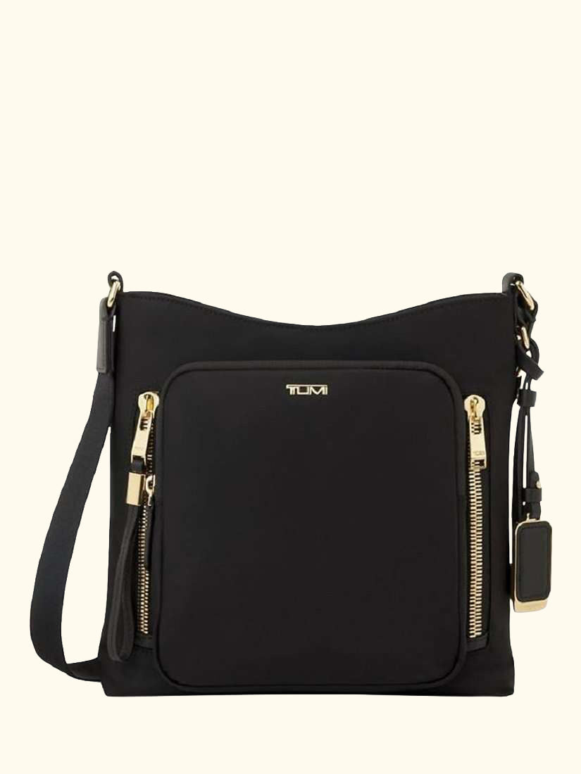 Voyageur Tyler Crossbody Bag, Black/Gold