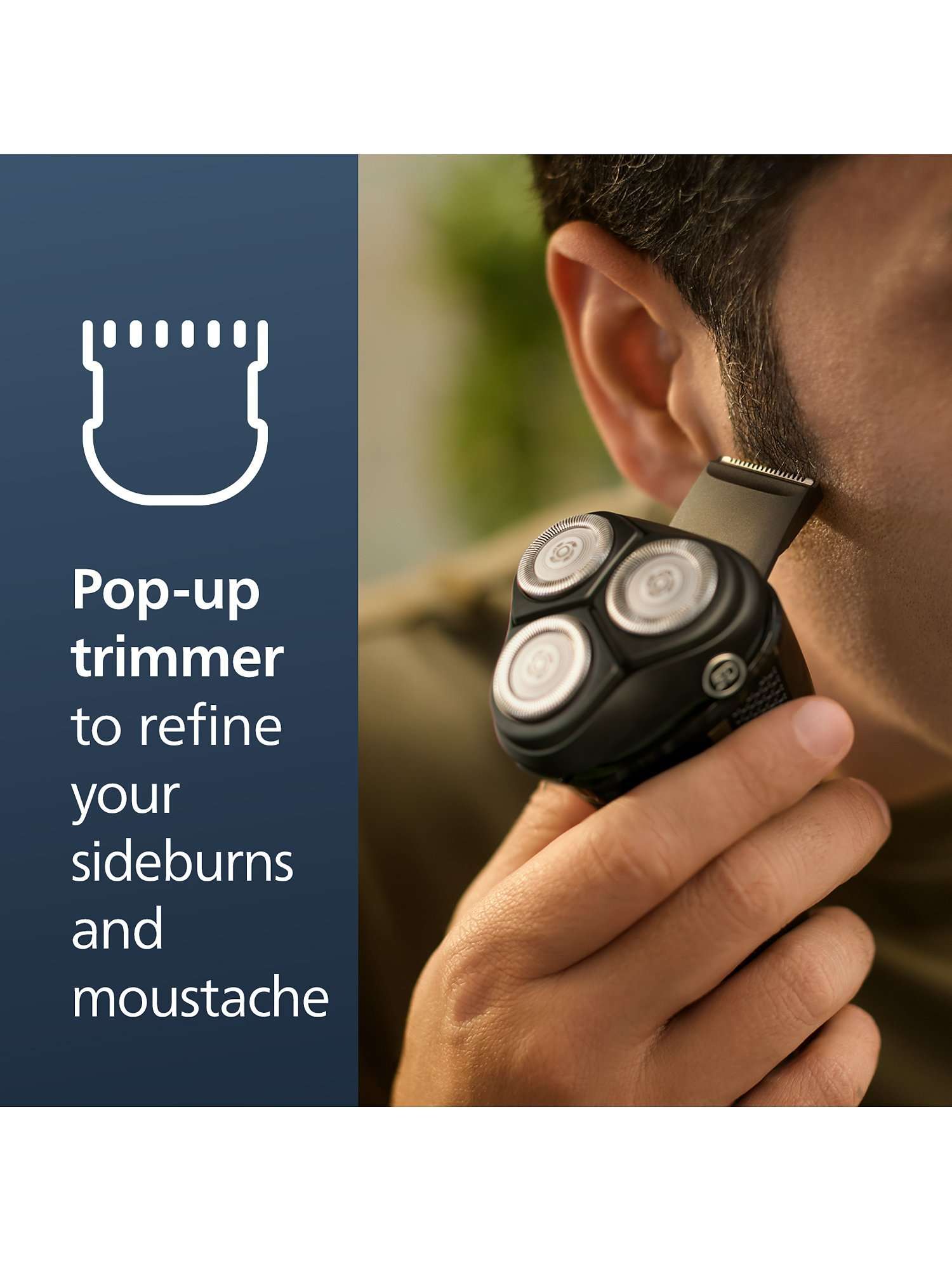 Series 3000 S3242/12 Wet & Dry Electric Shaver with 5D Flex & Pivot Heads, Travel Pouch & Pop-up Trimmer, Ash Gold