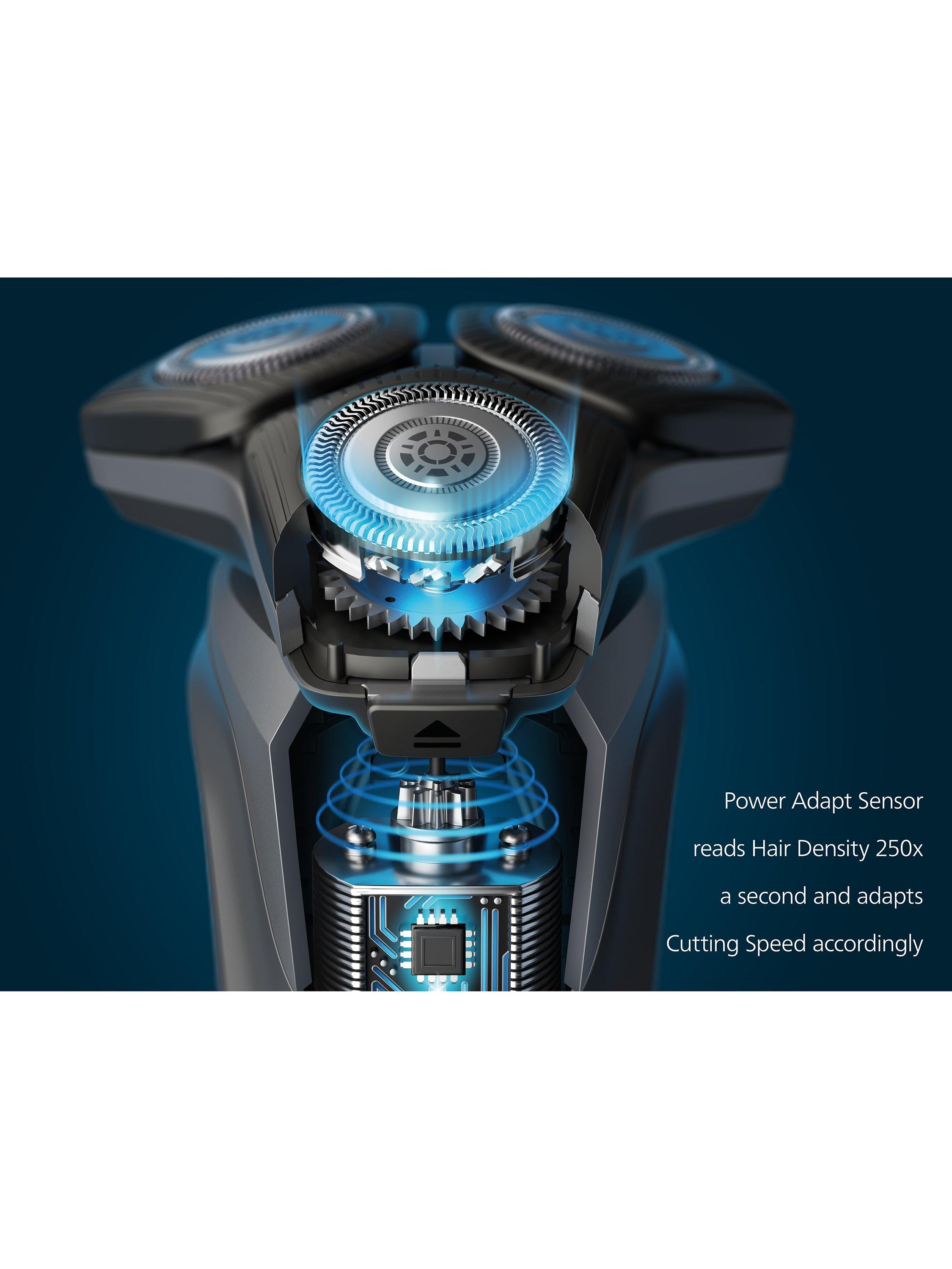 S5887/50 Series 5000 Wet & Dry Men's Electric Shaver with Pop-up Trimmer, Travel Case, Quick-Clean Pod and Full LED Display, Carbon Grey