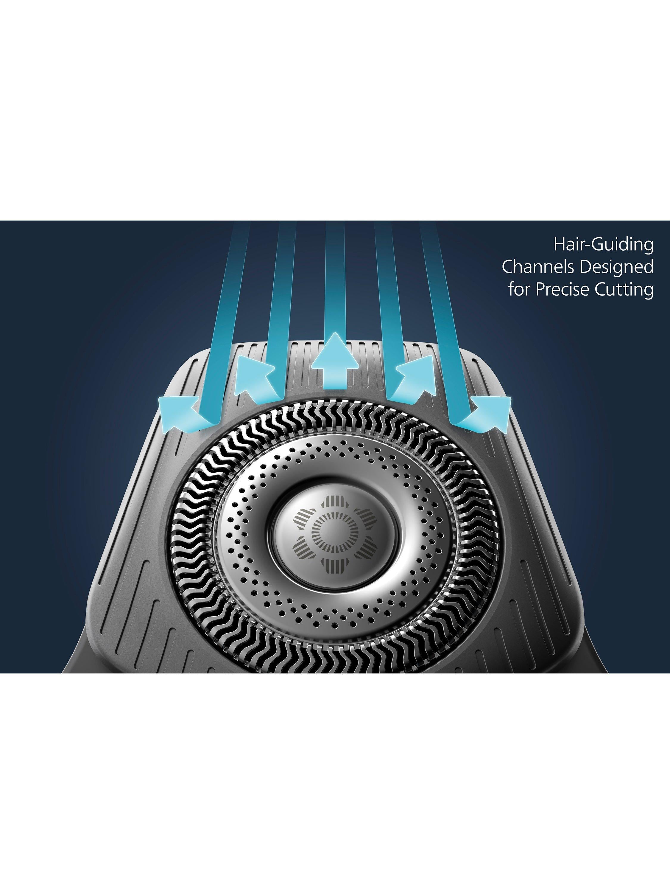 S5887/50 Series 5000 Wet & Dry Men's Electric Shaver with Pop-up Trimmer, Travel Case, Quick-Clean Pod and Full LED Display, Carbon Grey