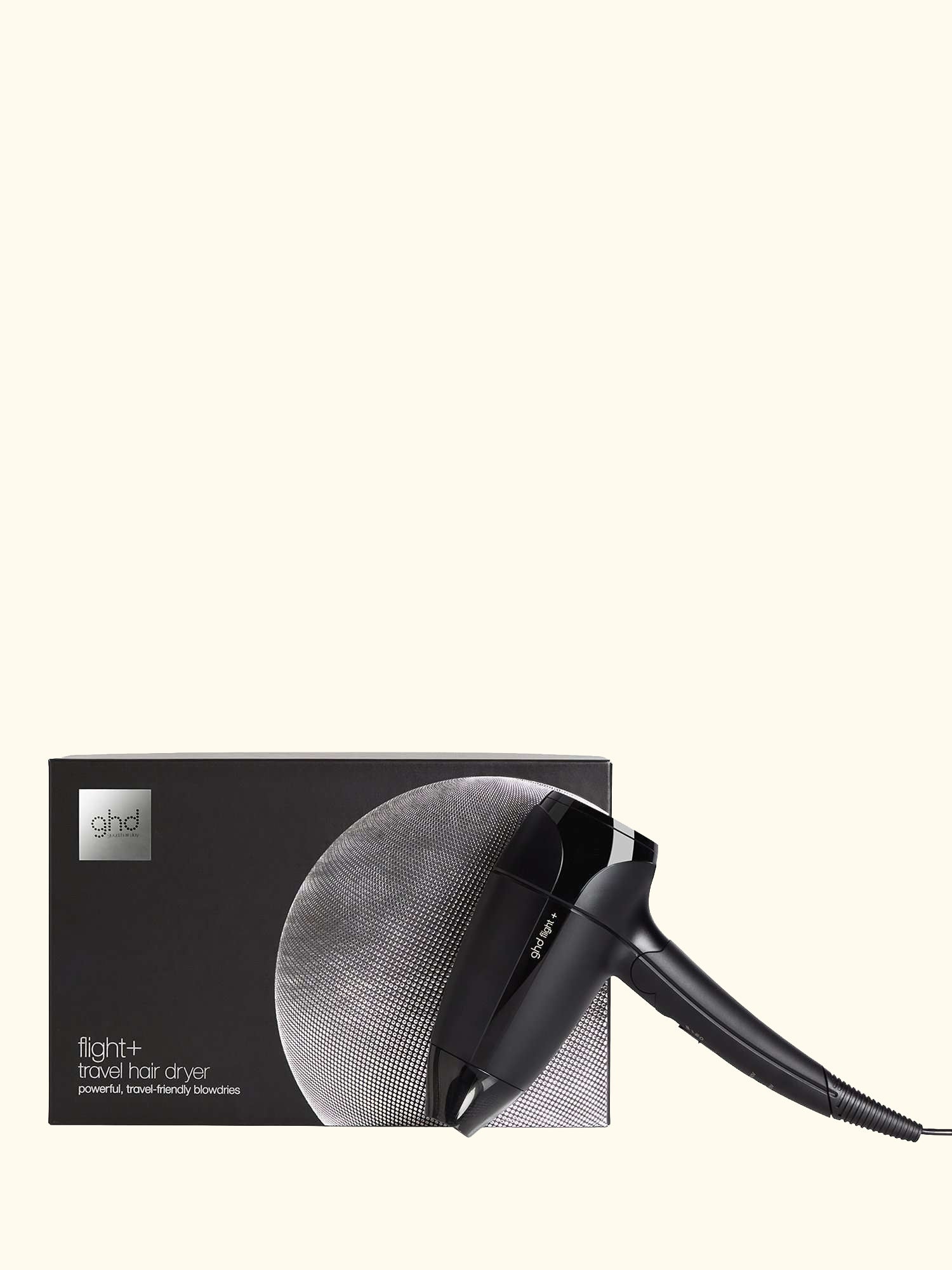 Flight+ Travel Hair Dryer, Black