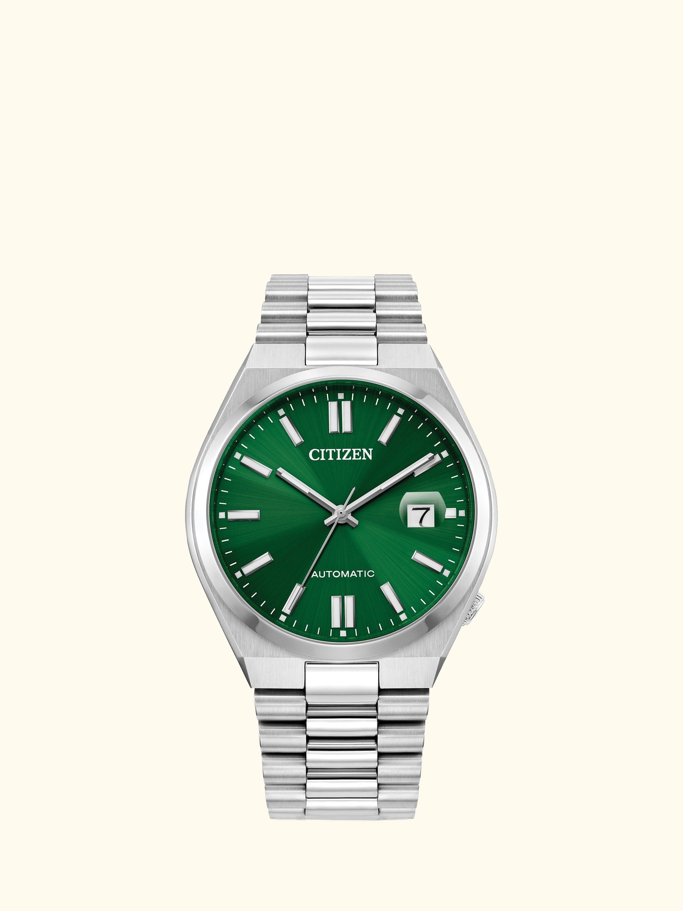 TSUYOSA Unisex Automatic Sunray Dial Bracelet Strap Watch