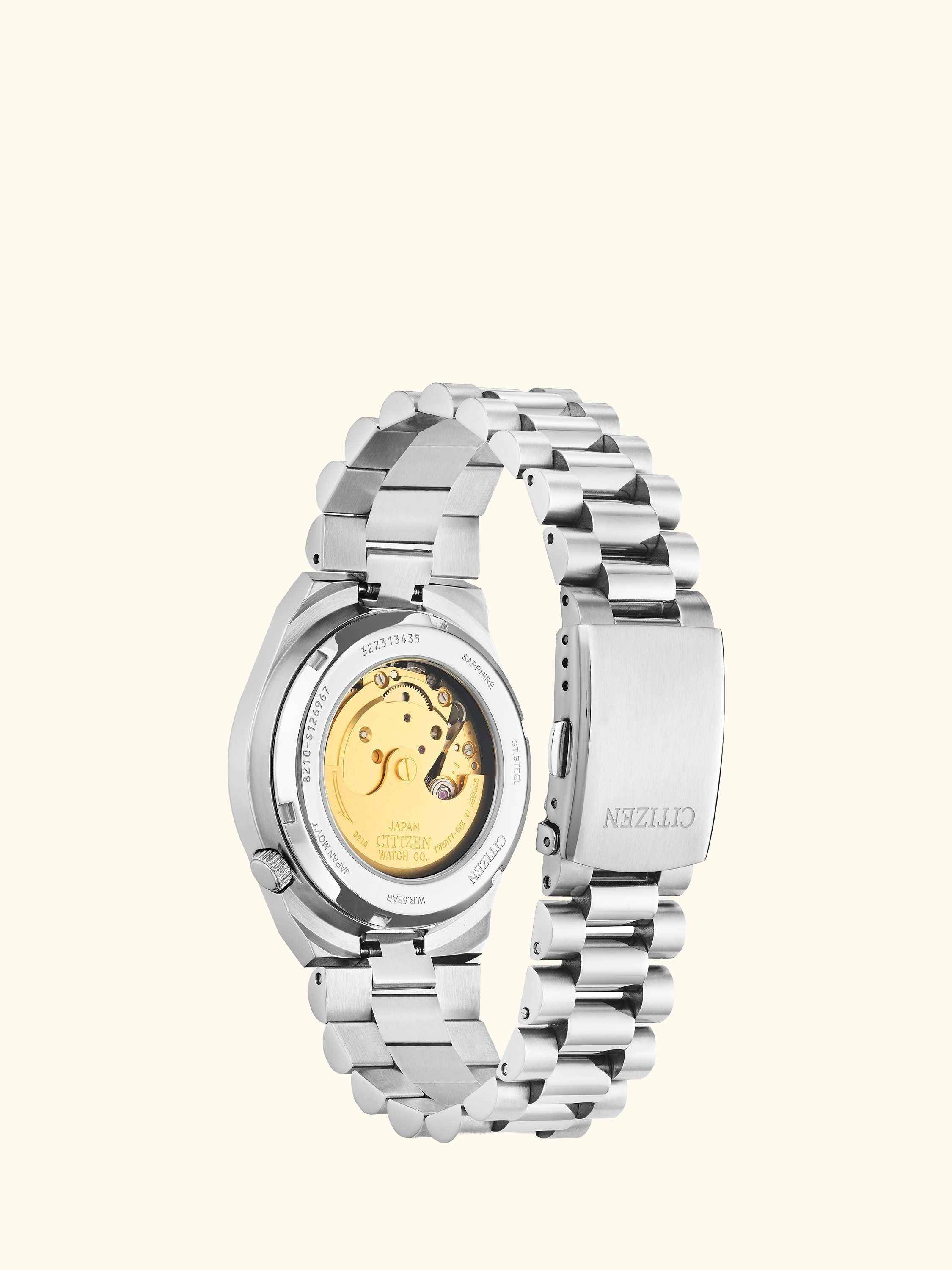 TSUYOSA Unisex Automatic Sunray Dial Bracelet Strap Watch