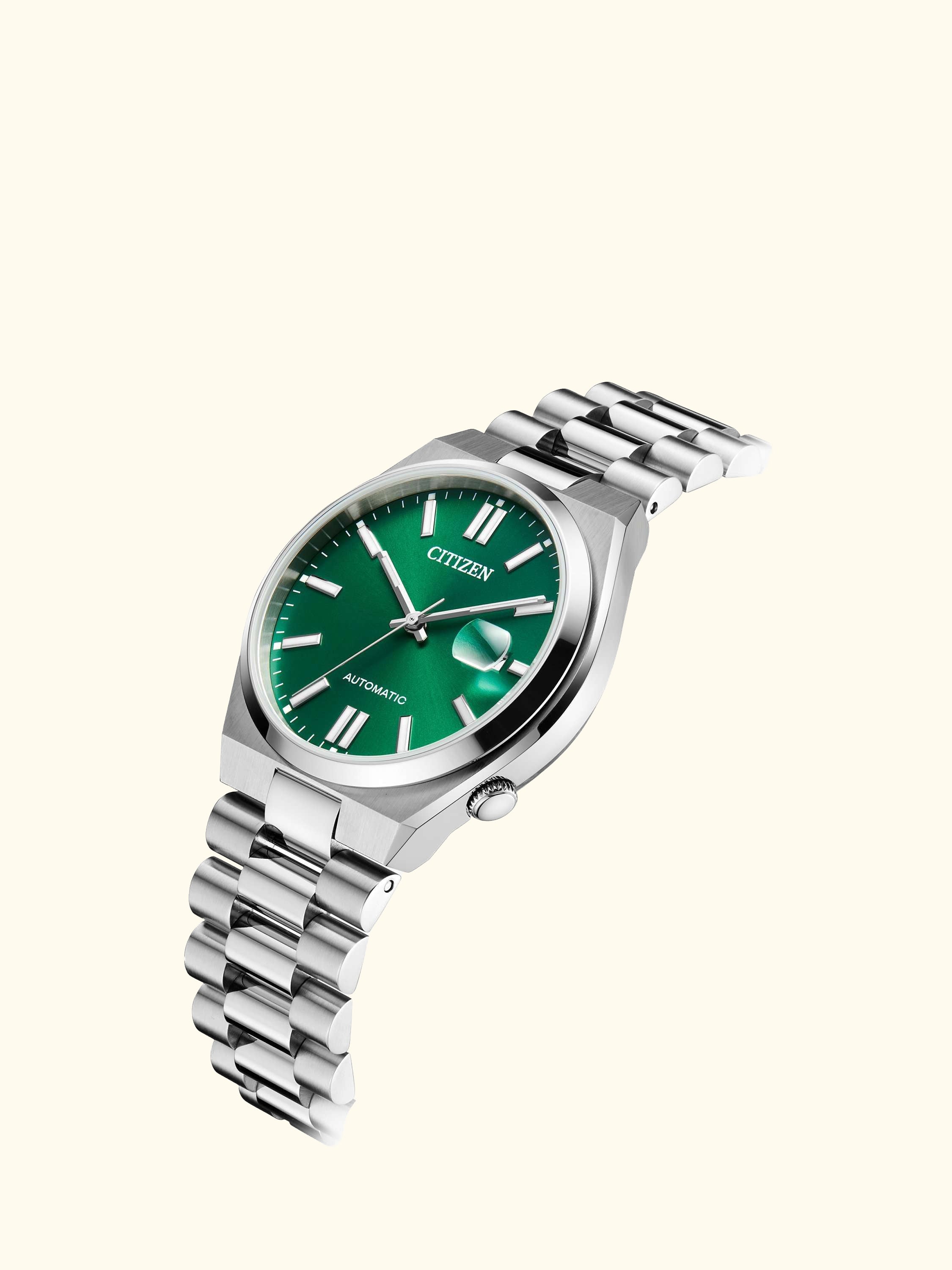 TSUYOSA Unisex Automatic Sunray Dial Bracelet Strap Watch