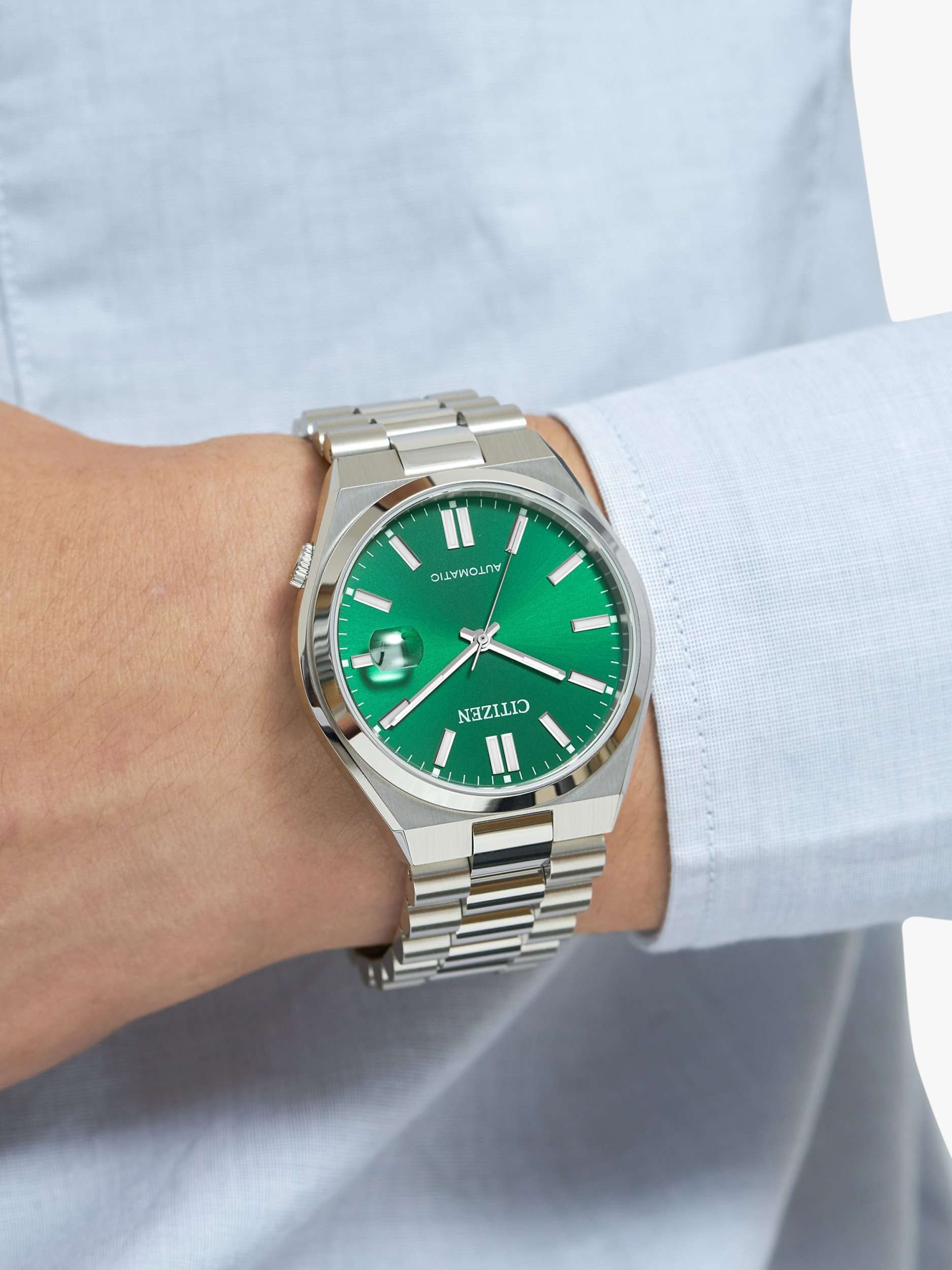 TSUYOSA Unisex Automatic Sunray Dial Bracelet Strap Watch