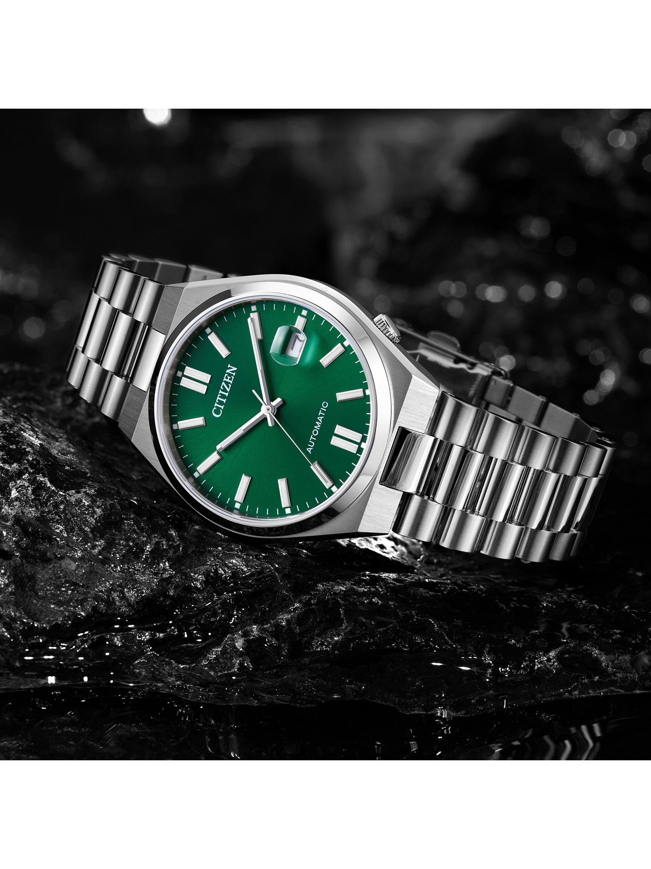 TSUYOSA Unisex Automatic Sunray Dial Bracelet Strap Watch
