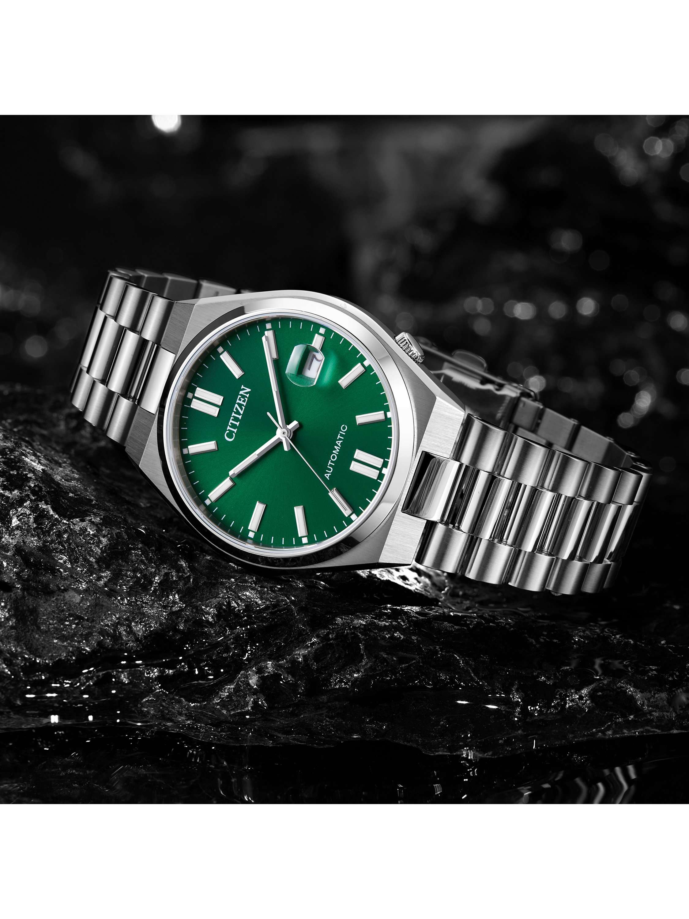 TSUYOSA Unisex Automatic Sunray Dial Bracelet Strap Watch