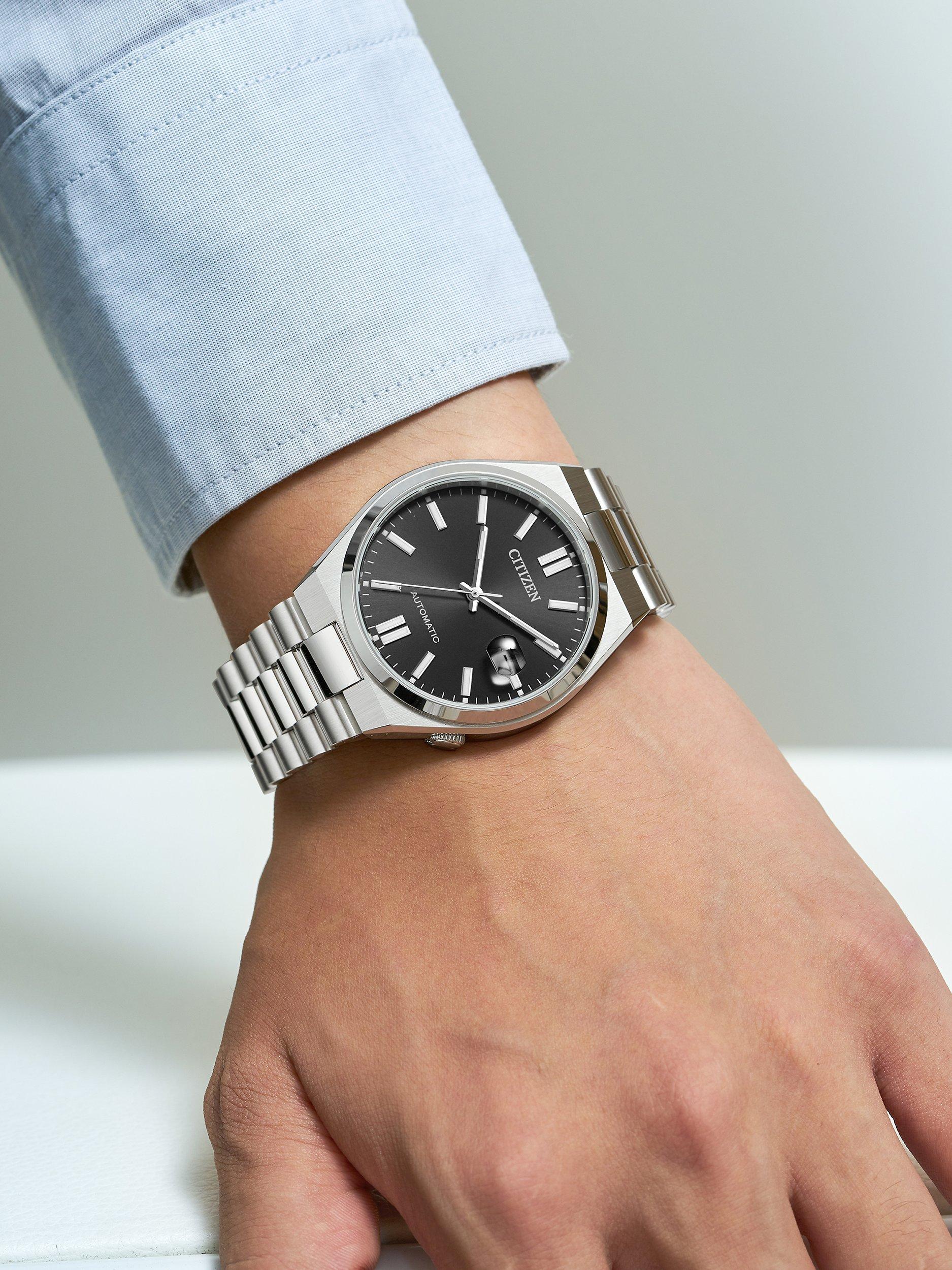 TSUYOSA Unisex Automatic Sunray Dial Bracelet Strap Watch
