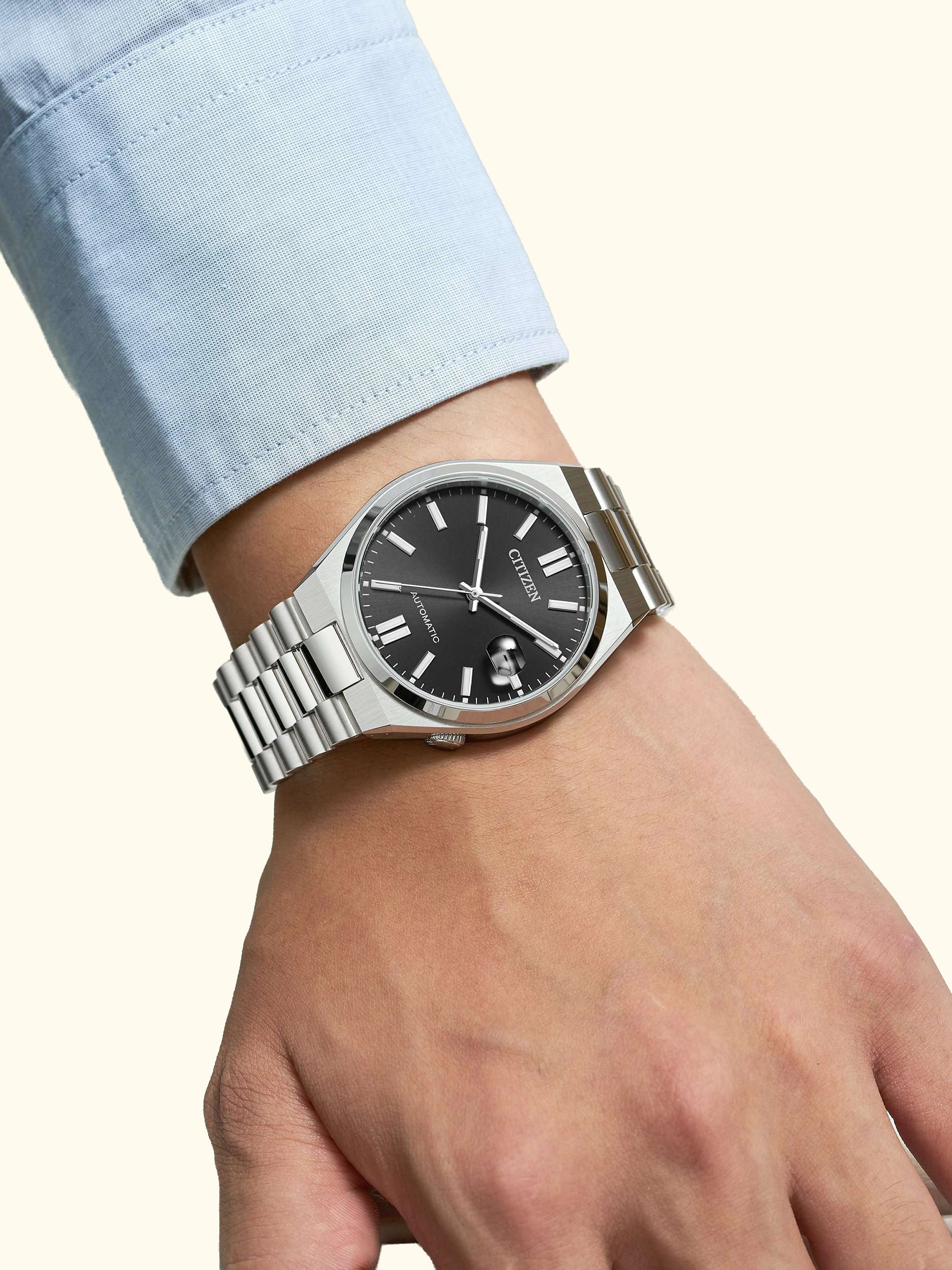 TSUYOSA Unisex Automatic Sunray Dial Bracelet Strap Watch