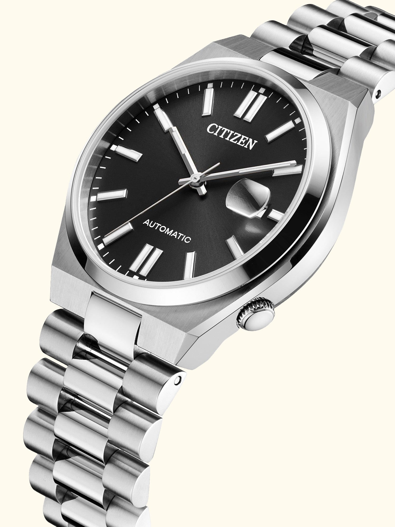 TSUYOSA Unisex Automatic Sunray Dial Bracelet Strap Watch