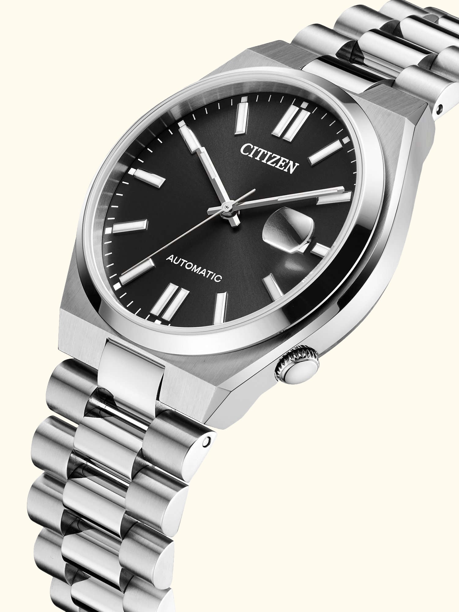 TSUYOSA Unisex Automatic Sunray Dial Bracelet Strap Watch