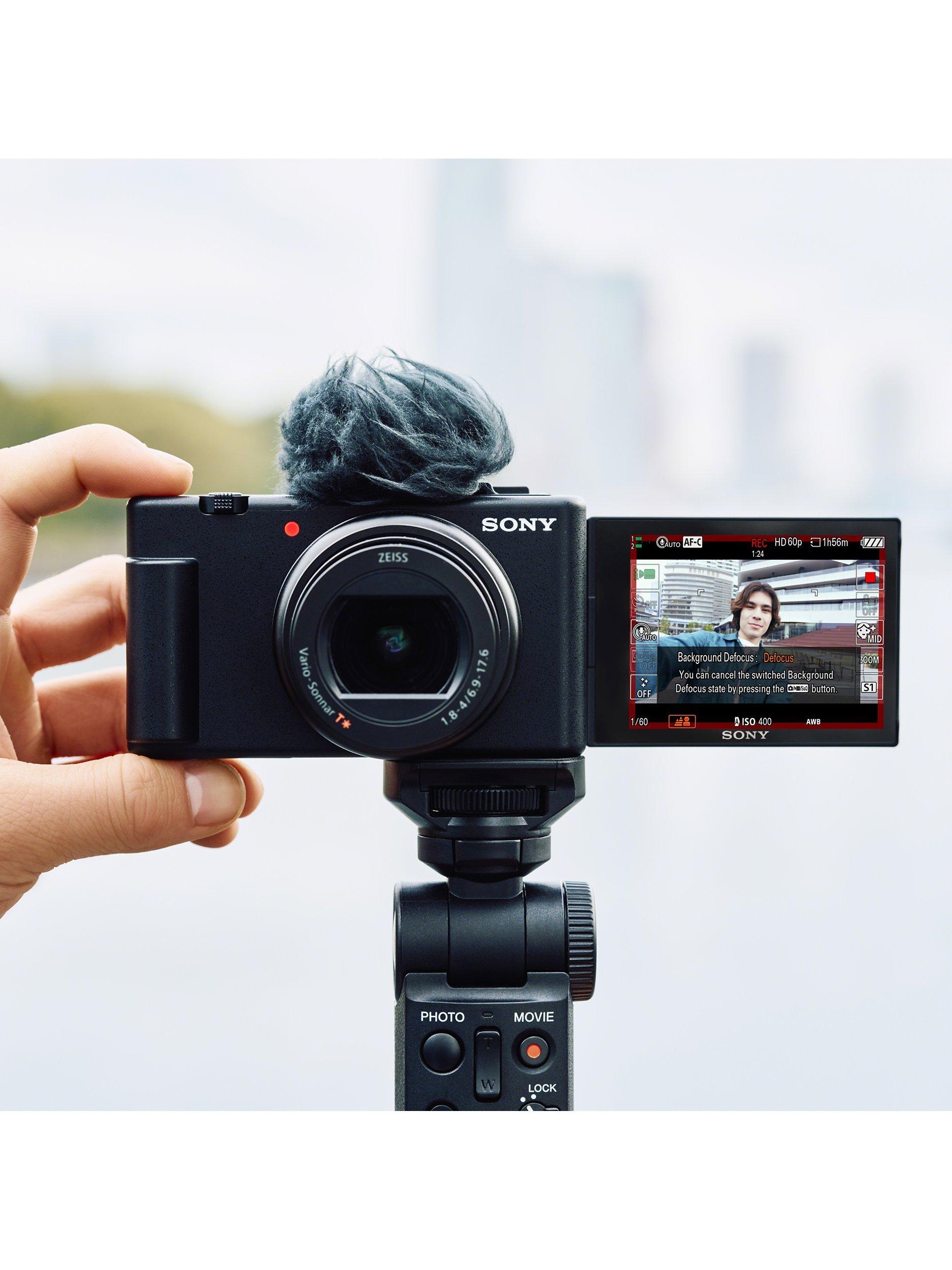 ZV-1 II Compact Digital Camera with 18-50mm Lens, 2.7x Optical Zoom, 4K Ultra HD, 20.1MP, Wi-Fi, Bluetooth, 3” Vari-Angle Touch Screen, Black