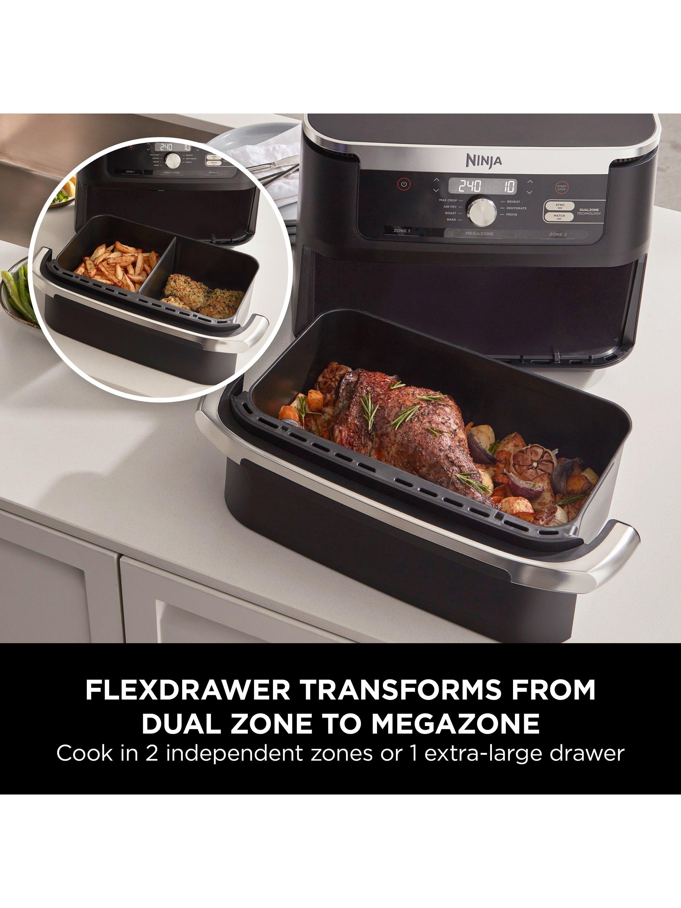 Foodi FlexDrawer Dual AF500UK Air Fryer, 10.4L, Black