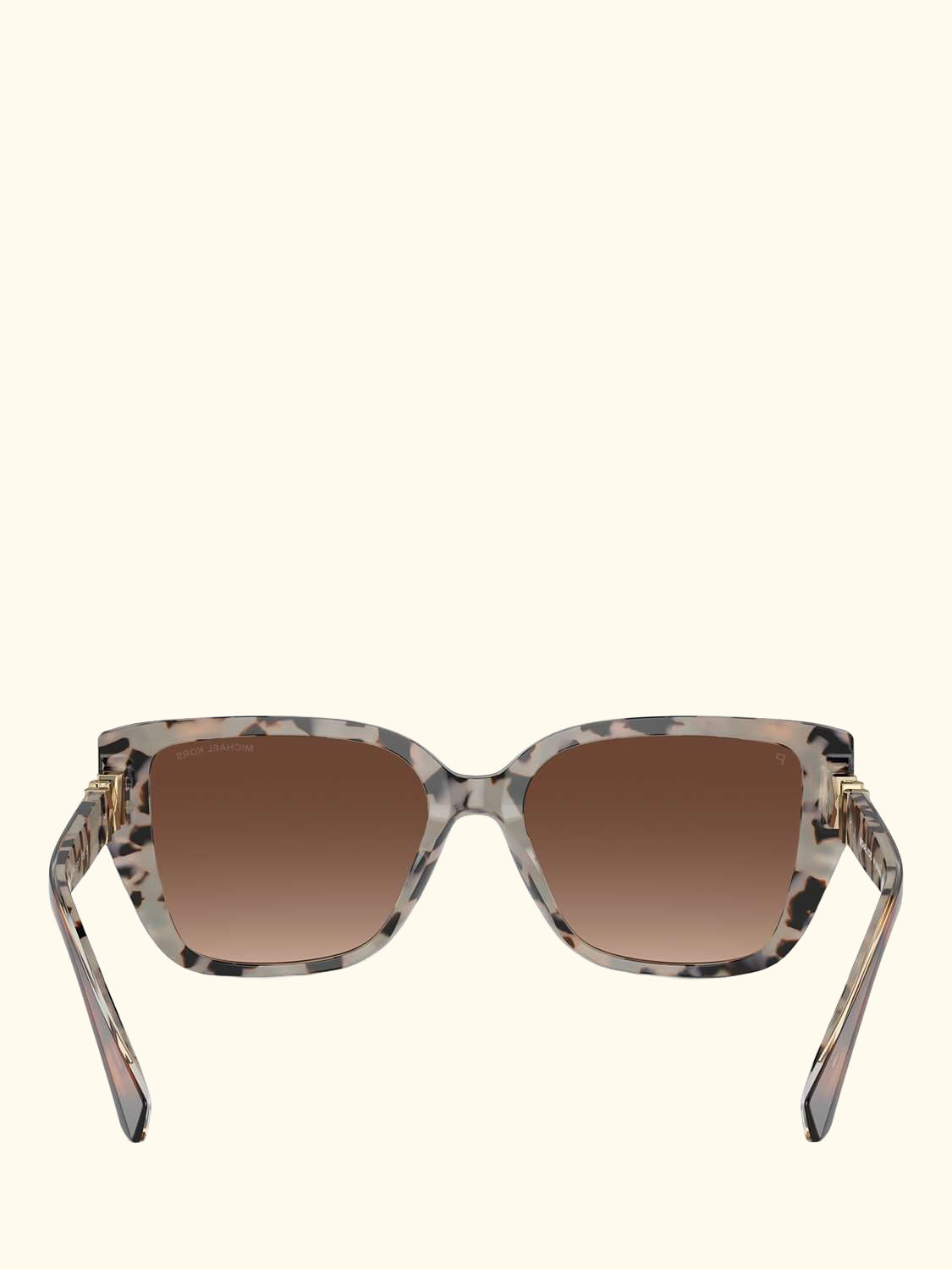MK2199 Women's Acadia Polarised D-Frame Sunglasses, Dark Cream Tortoise/Brown Gradient