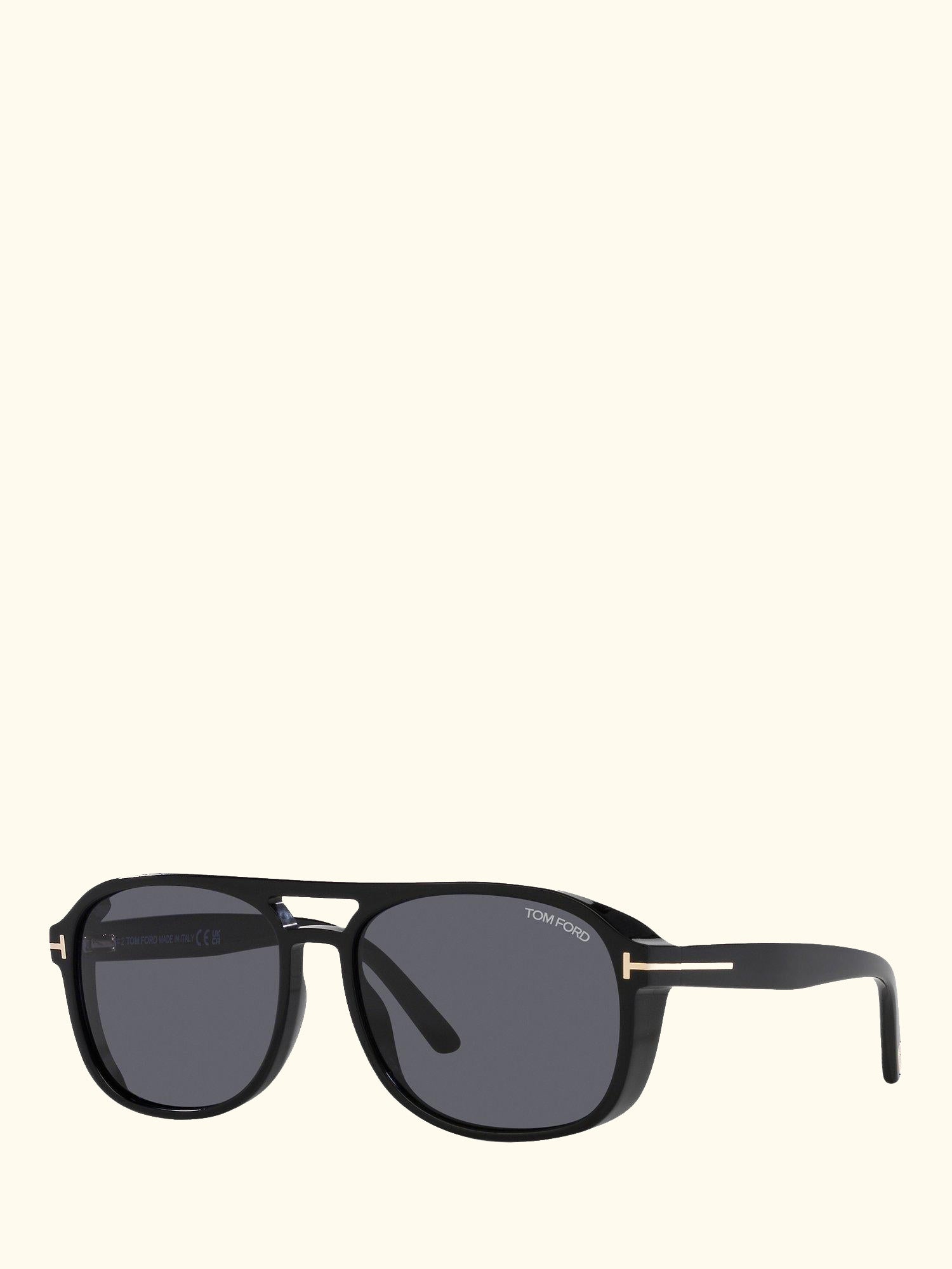 TF1022 Men's Rosco Square Sunglasses, Shiny Black/Grey