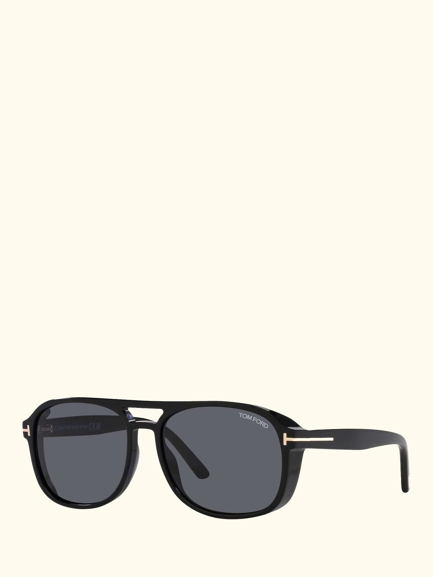 TF1022 Men's Rosco Square Sunglasses, Shiny Black/Grey