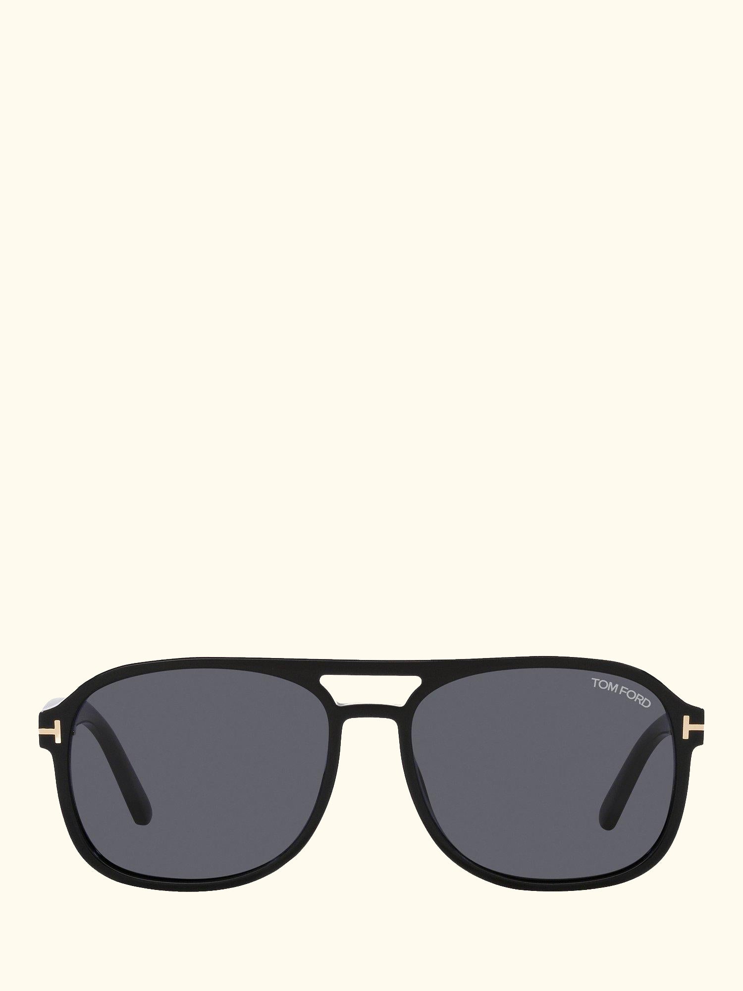 TF1022 Men's Rosco Square Sunglasses, Shiny Black/Grey