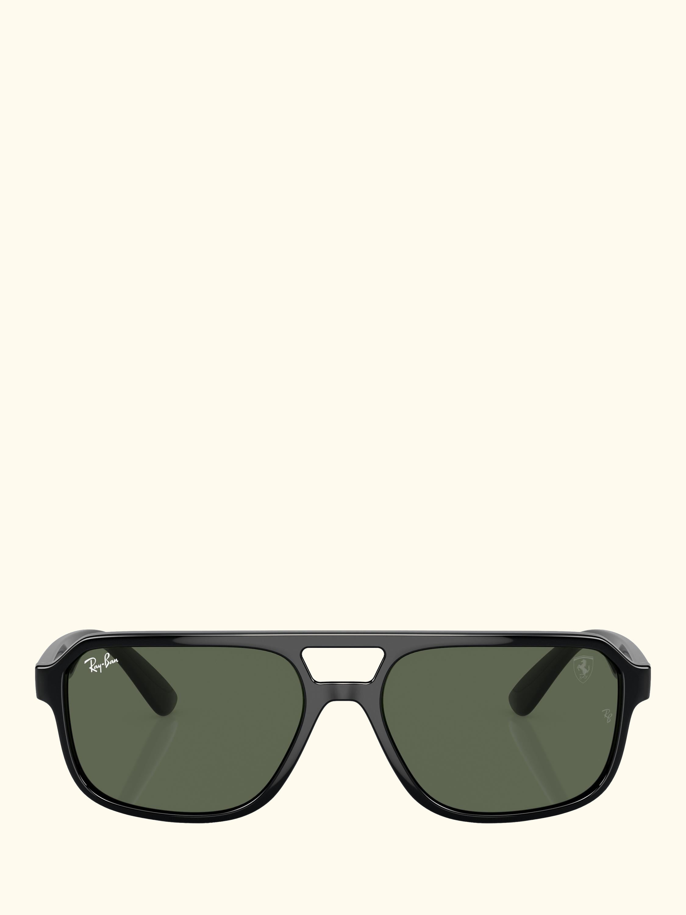 RB4414M Scuderia Ferrari Men's Irregular Sunglasses, Black/Green