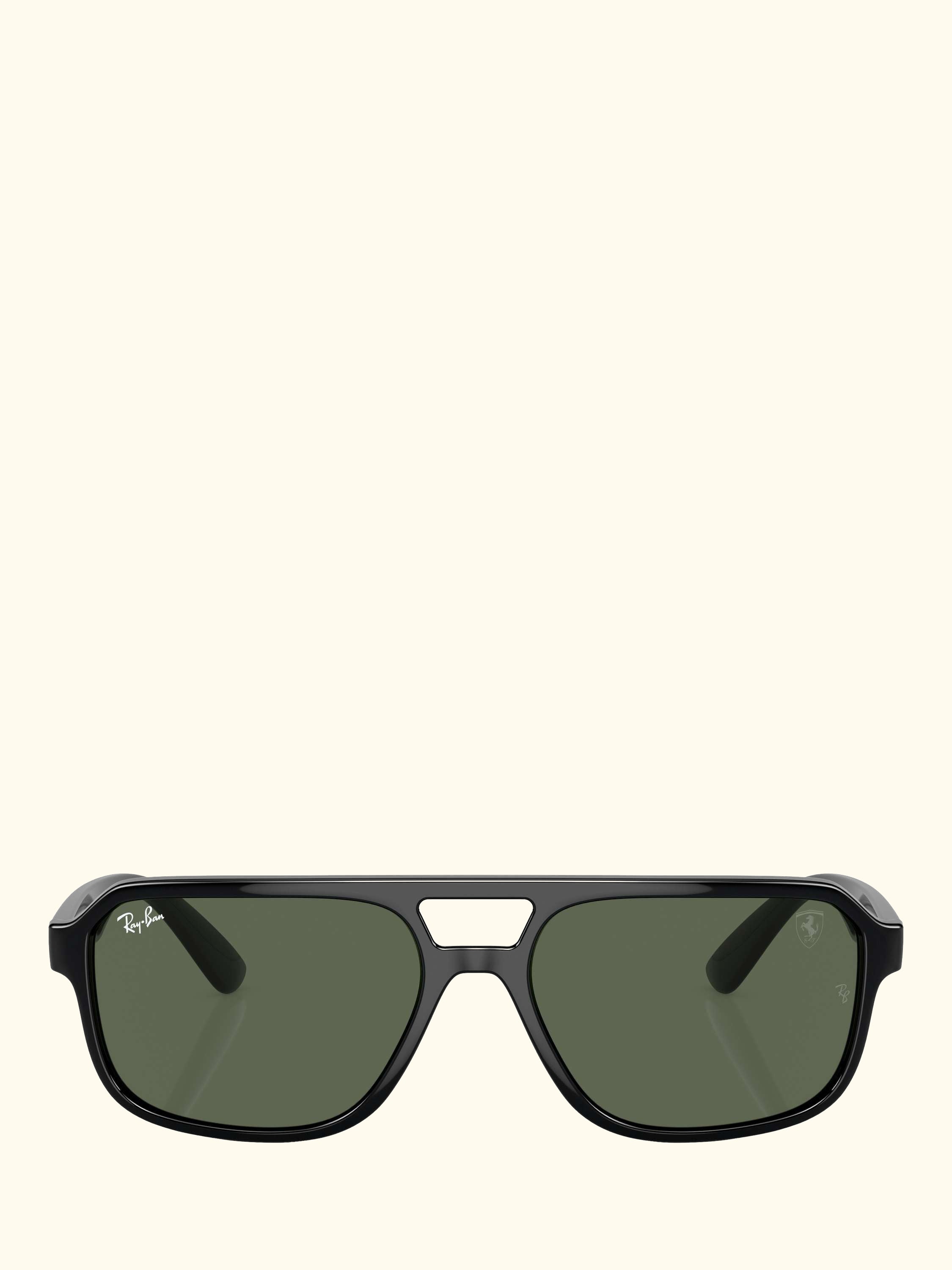 RB4414M Scuderia Ferrari Men's Irregular Sunglasses, Black/Green