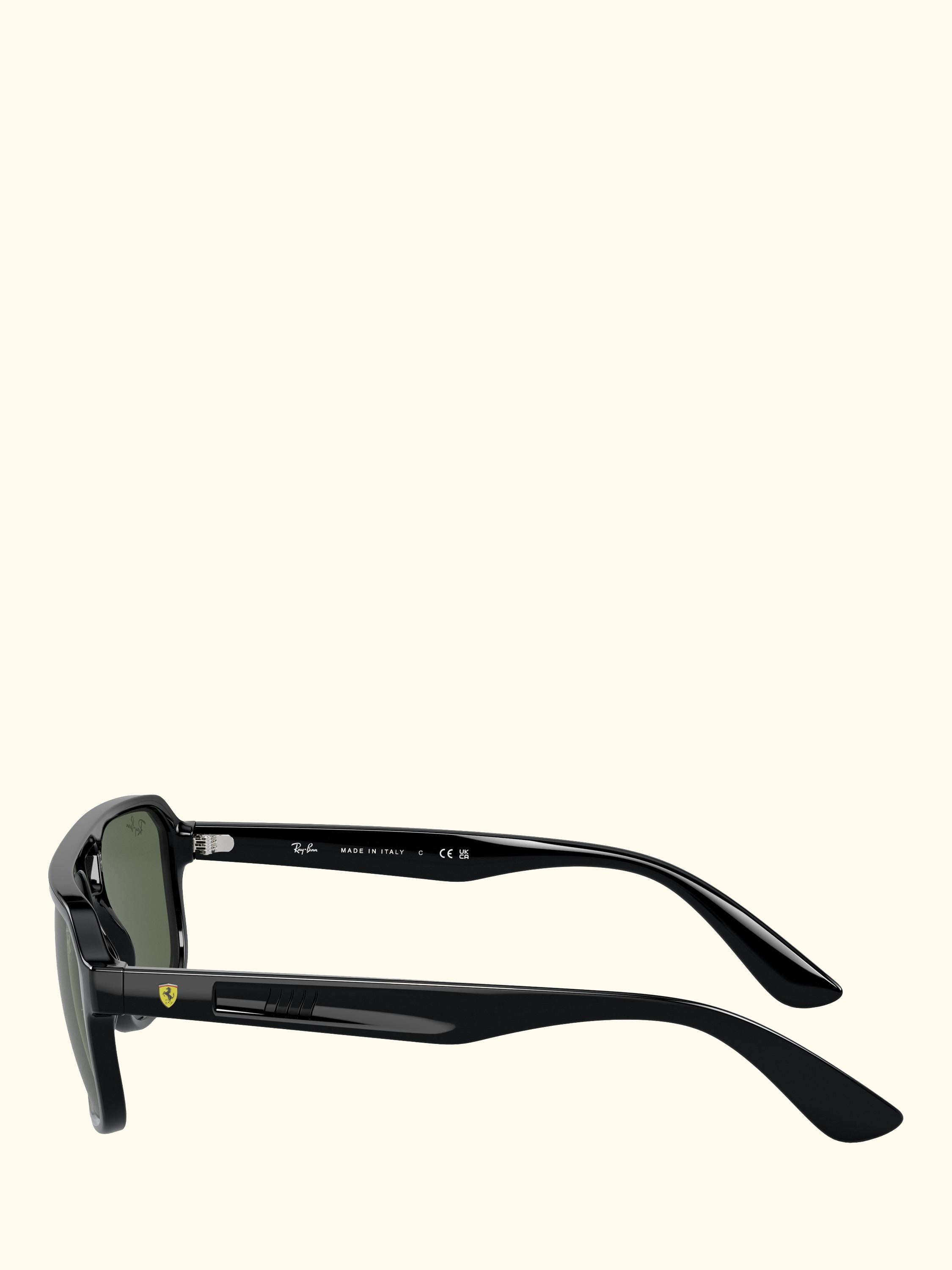 RB4414M Scuderia Ferrari Men's Irregular Sunglasses, Black/Green