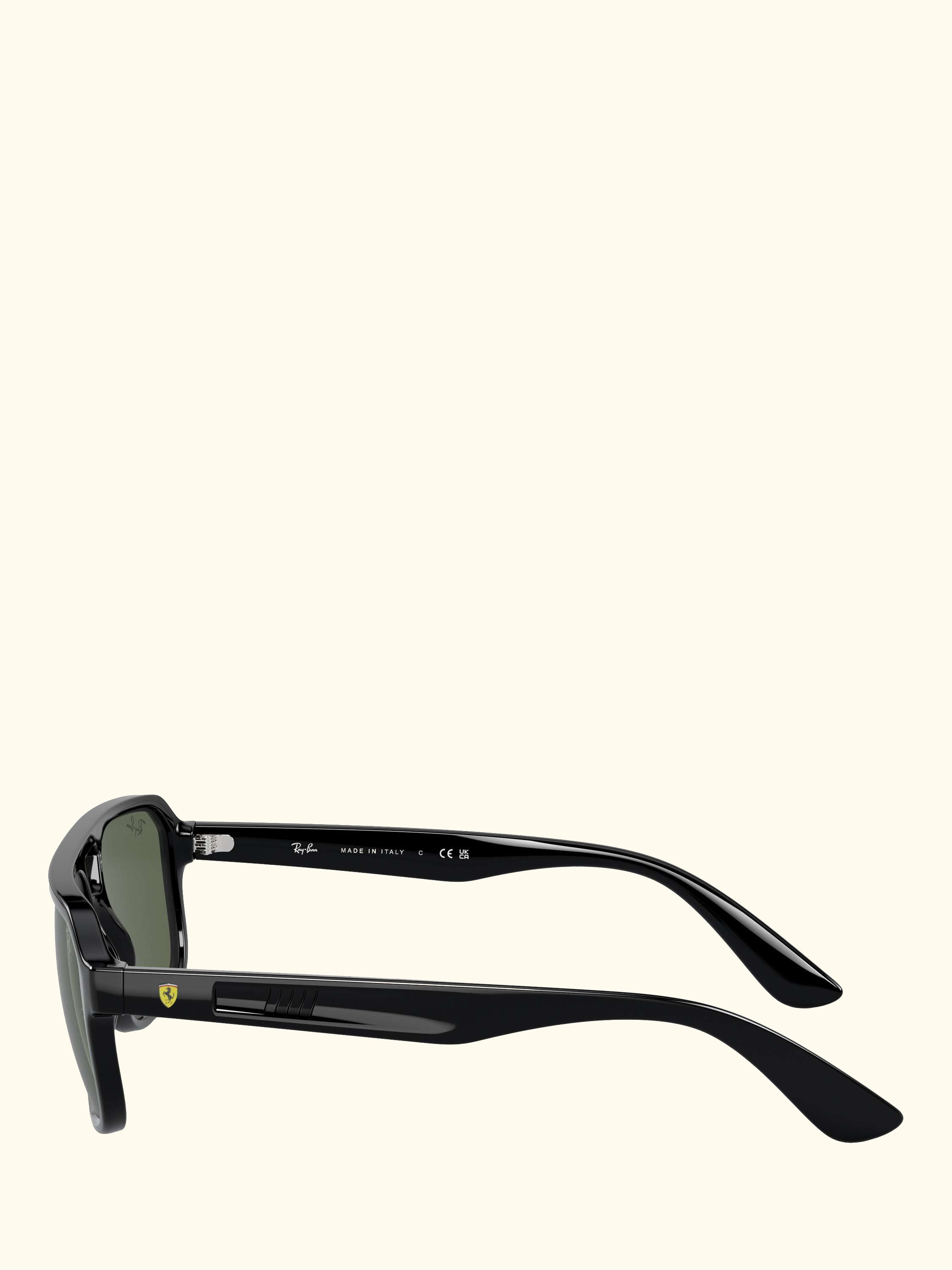 RB4414M Scuderia Ferrari Men's Irregular Sunglasses, Black/Green