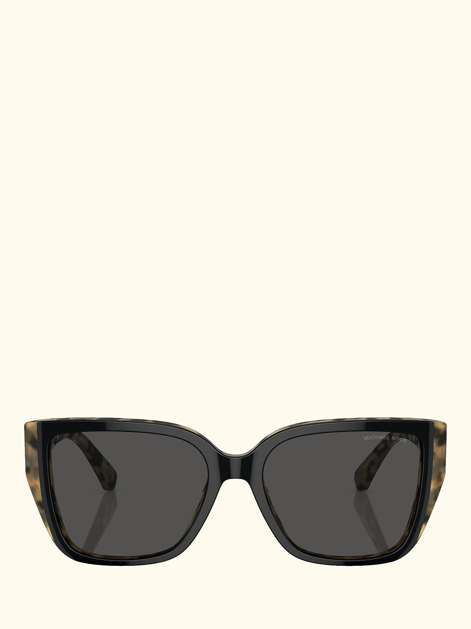 MK2199 Women's Acadia D-Frame Sunglasses, Black on Amber Tortoise/Grey