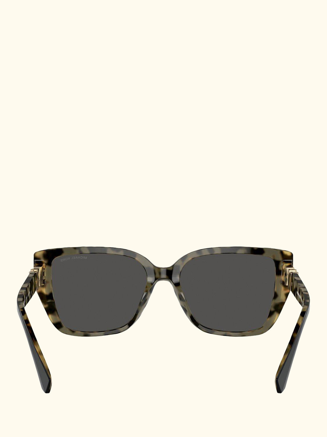 MK2199 Women's Acadia D-Frame Sunglasses, Black on Amber Tortoise/Grey