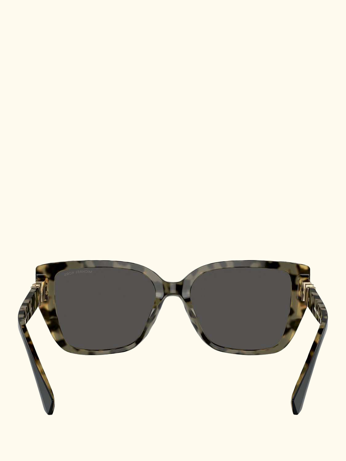 MK2199 Women's Acadia D-Frame Sunglasses, Black on Amber Tortoise/Grey